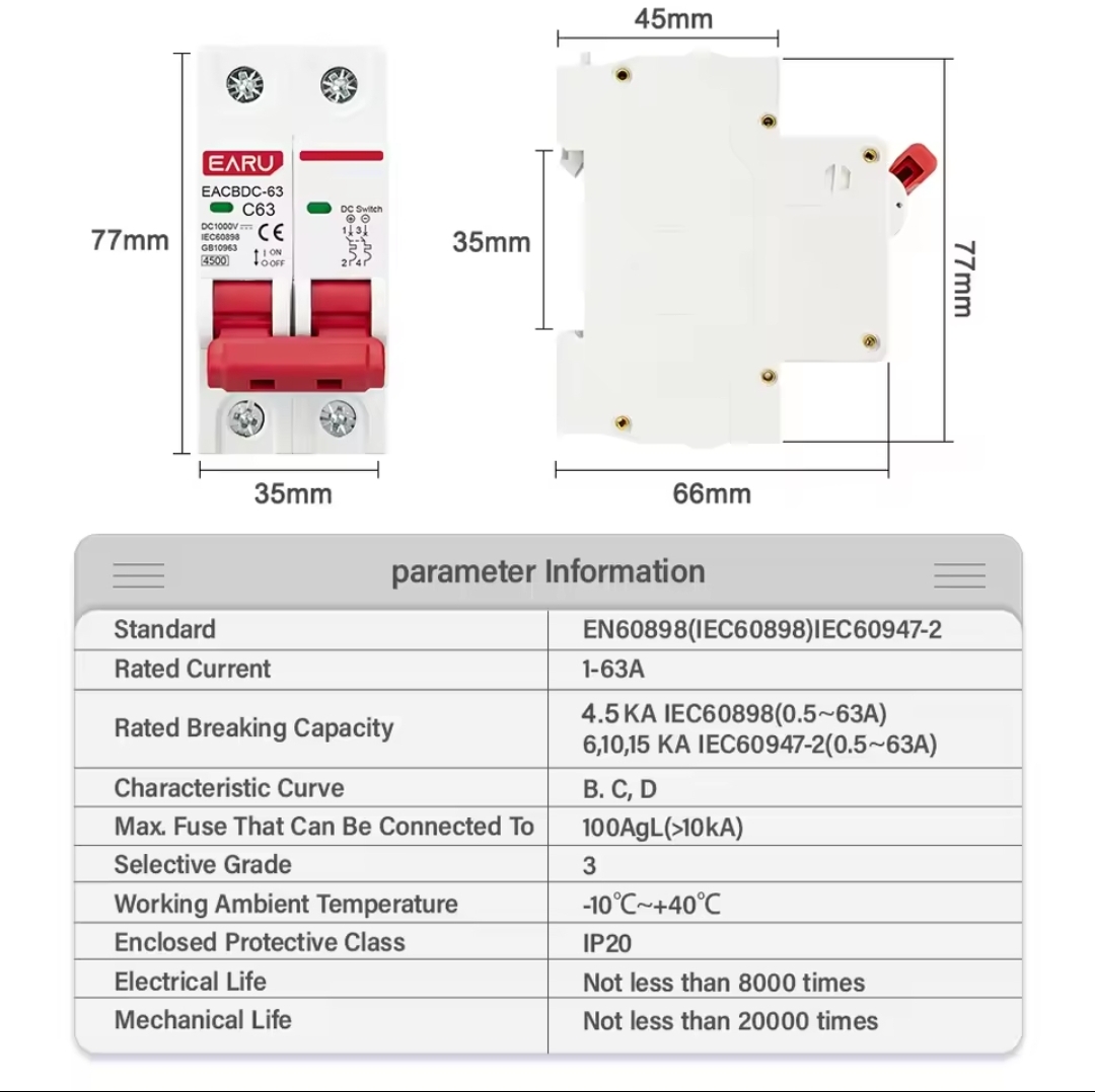 Interruptor Automático DC C63