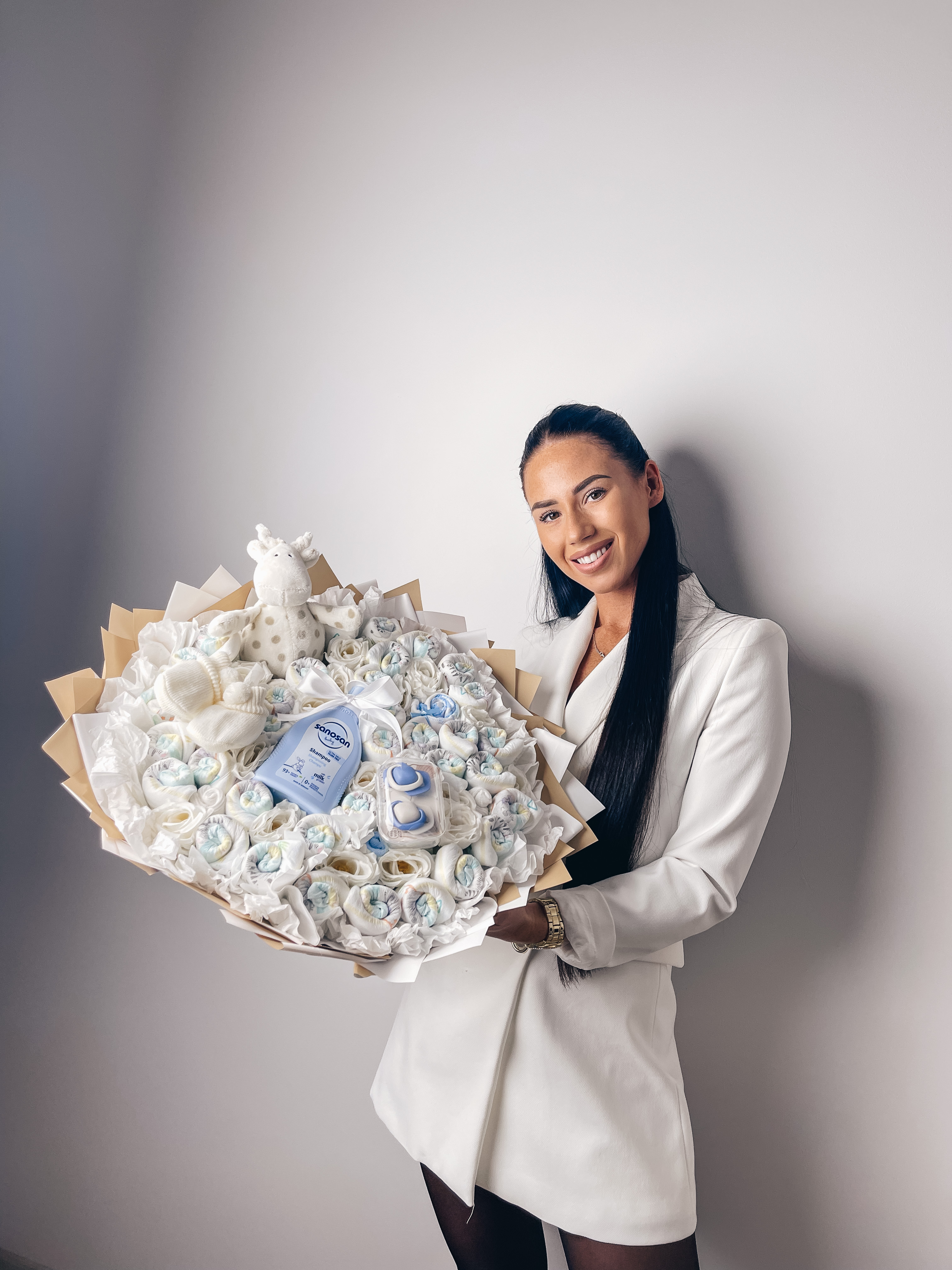 Dovana "Maxi sauskelnių puokštė naujagimiui"