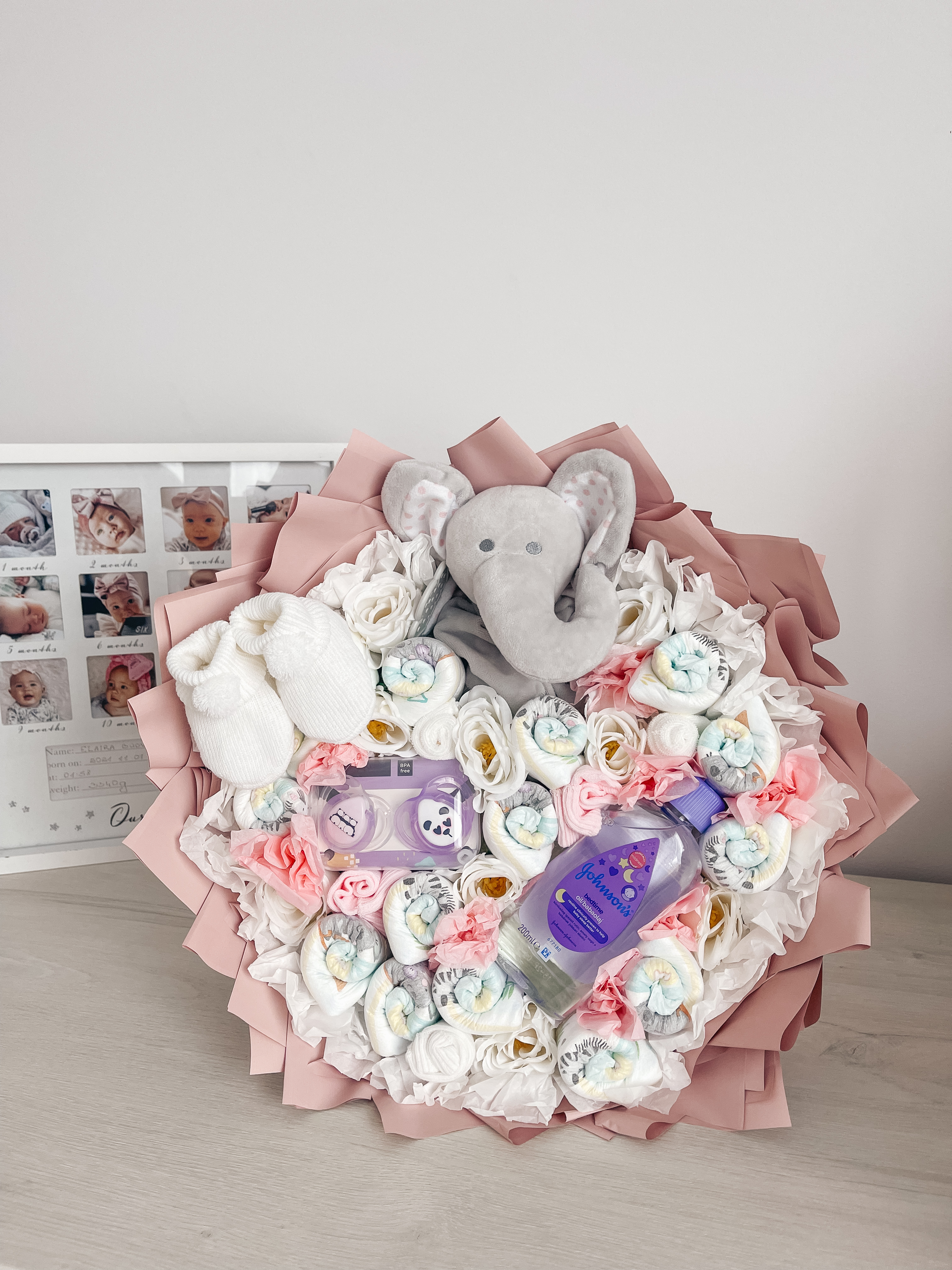 Dovana "Sauskelnių puokštė mergaitei"