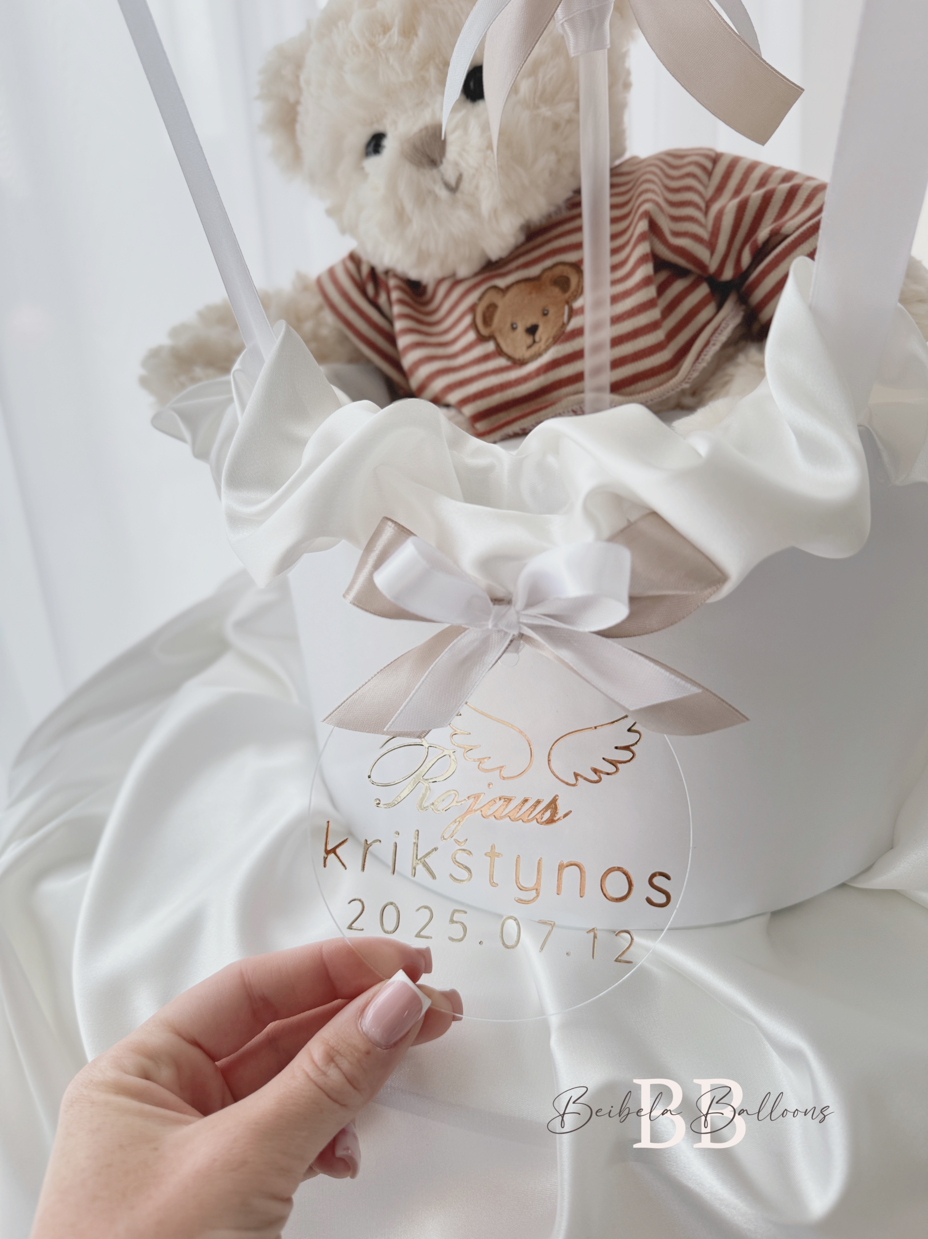 Dovana "Krikštynų meškiukas oro balione"