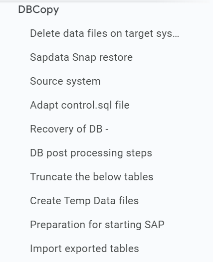 SAP System Refresh ORACLE DB