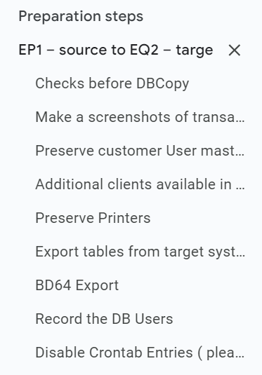 SAP System Refresh ORACLE DB