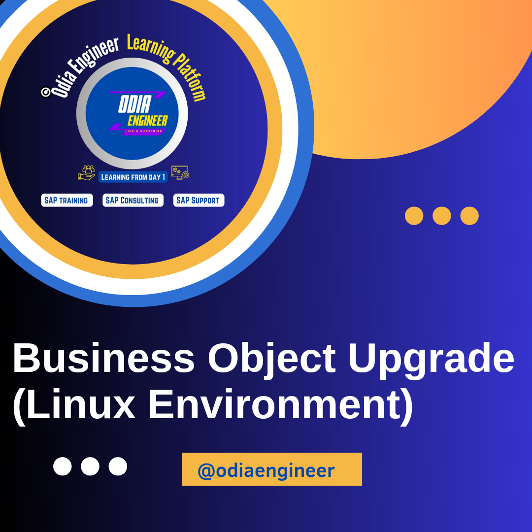 Business Object Upgrade on Linux Environment