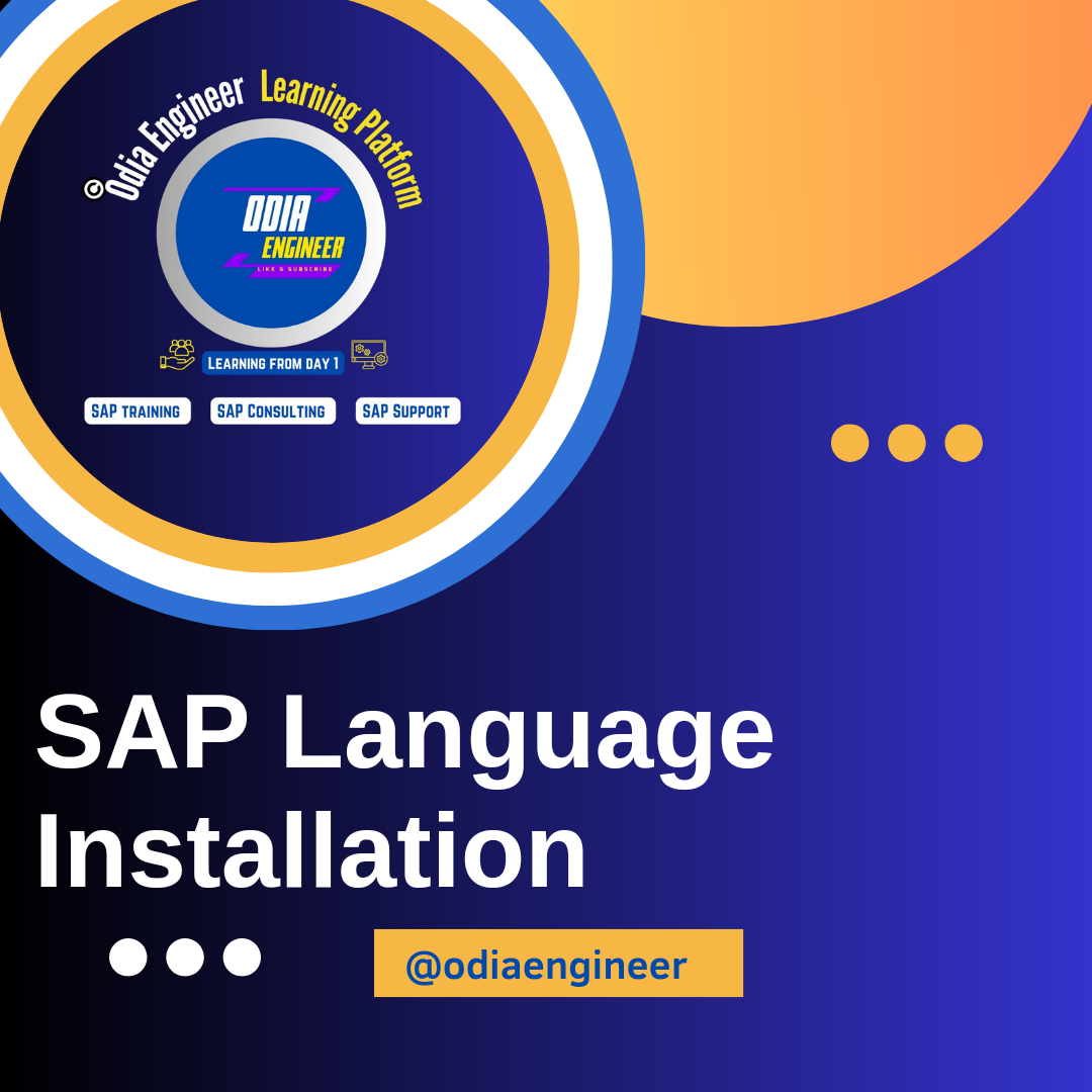 SAP Language Installation