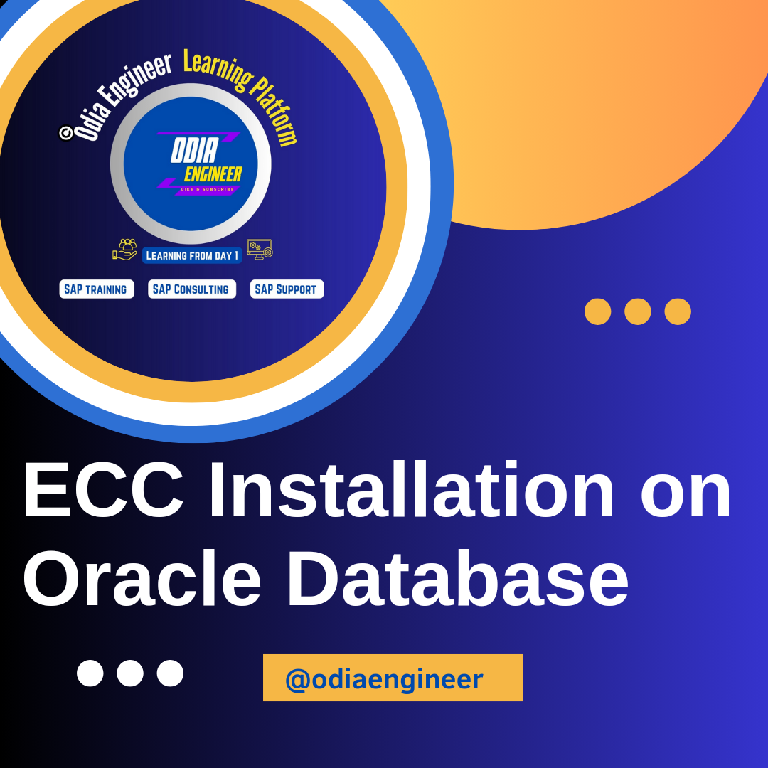 SAP ECC Installation on Oracle Database