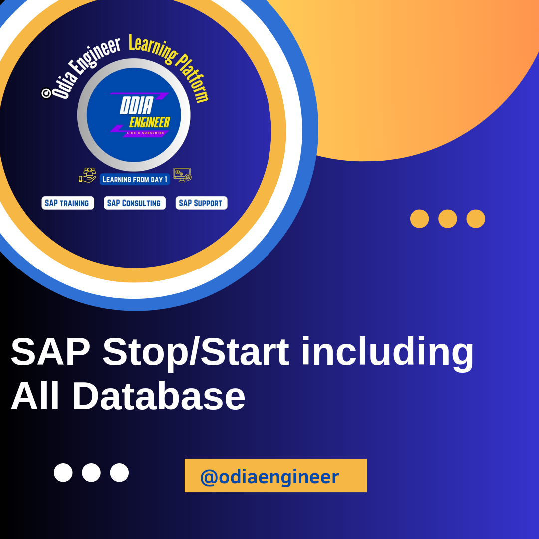 SAP STOP/START ( All Database, Application, SAP Router and Cloud Connector)