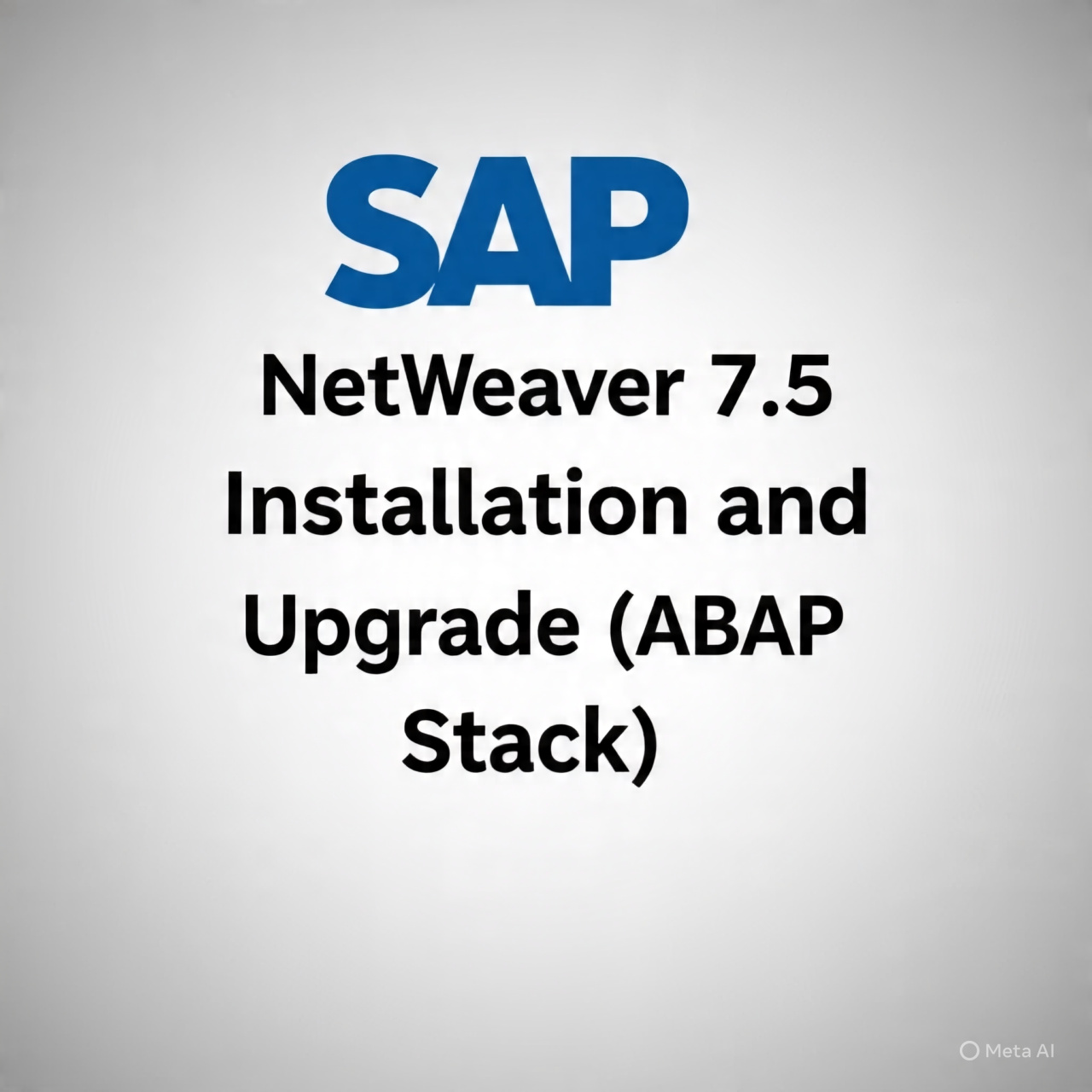 SAP NetWeaver 7.5 Installation and Upgrade (ABAP Stack)