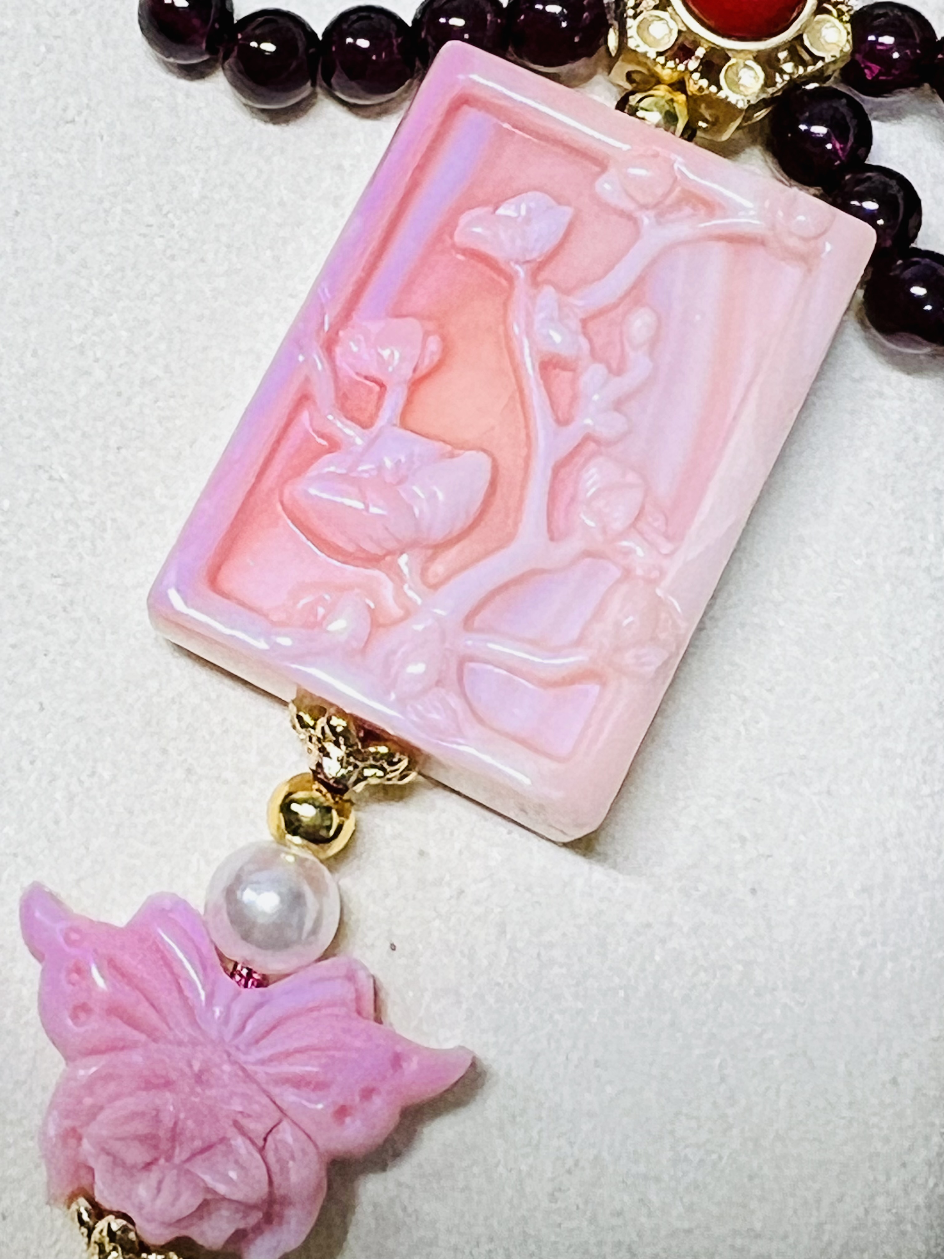 "Butterfly Fairy" with Blackcurrent Garnet