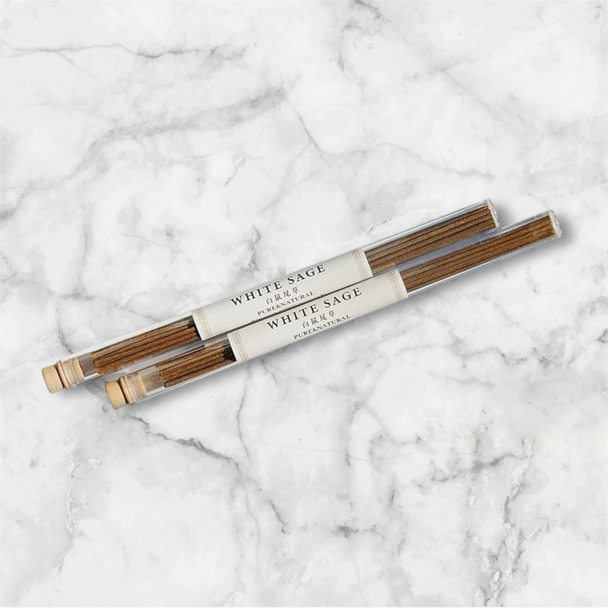 (Preorder) White Sage Natural Incense Sticks and Dusk Cloud Ceramics Incense Sticks Holder