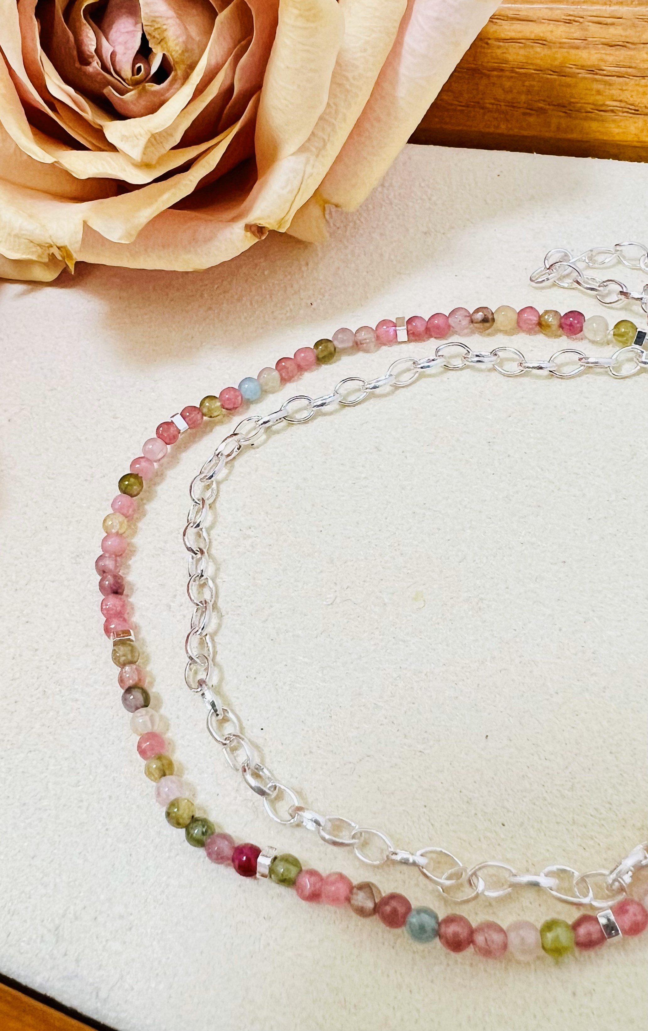 Tourmaline Anklet 999 Silver