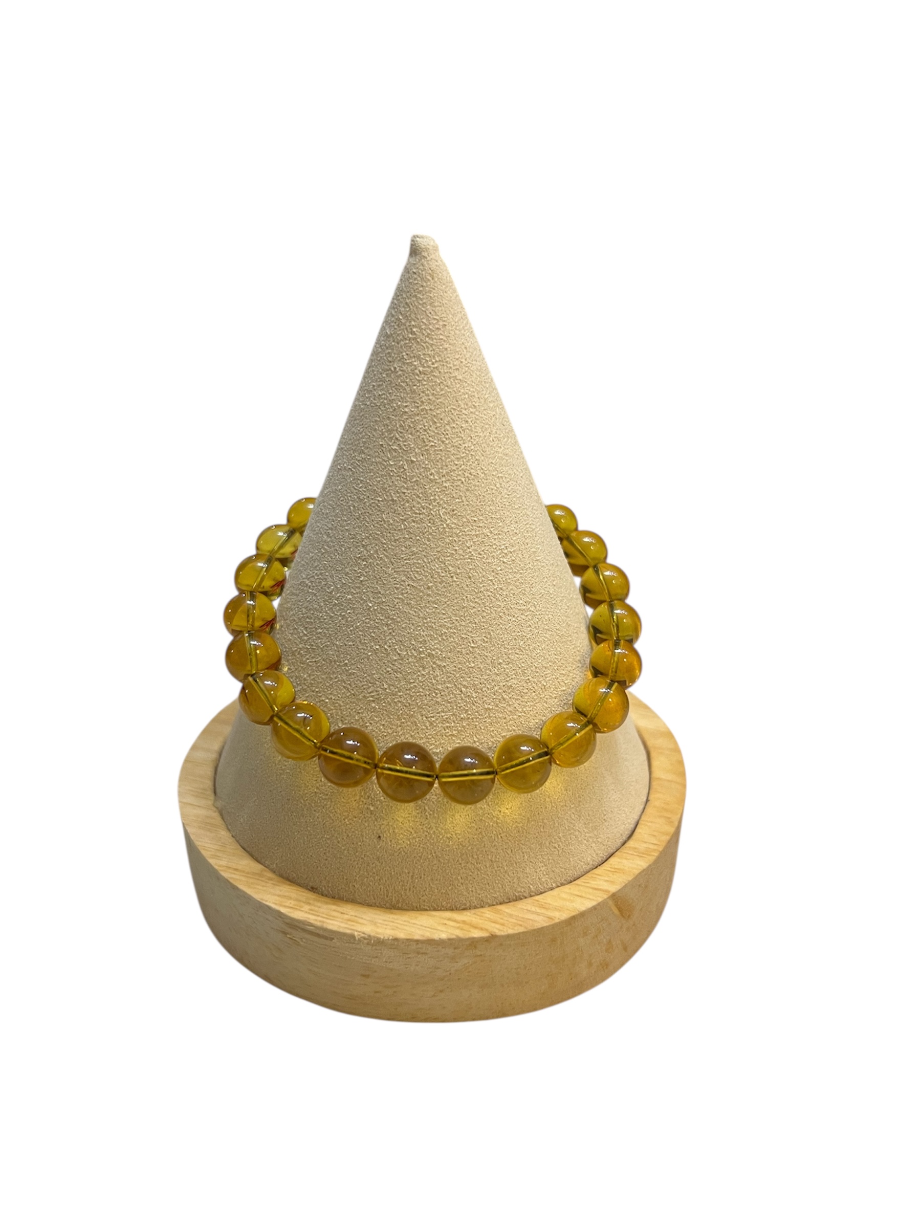 Natural Blue Amber Bracelet (Yellow Hue) – 6.96g | Certified Authentic