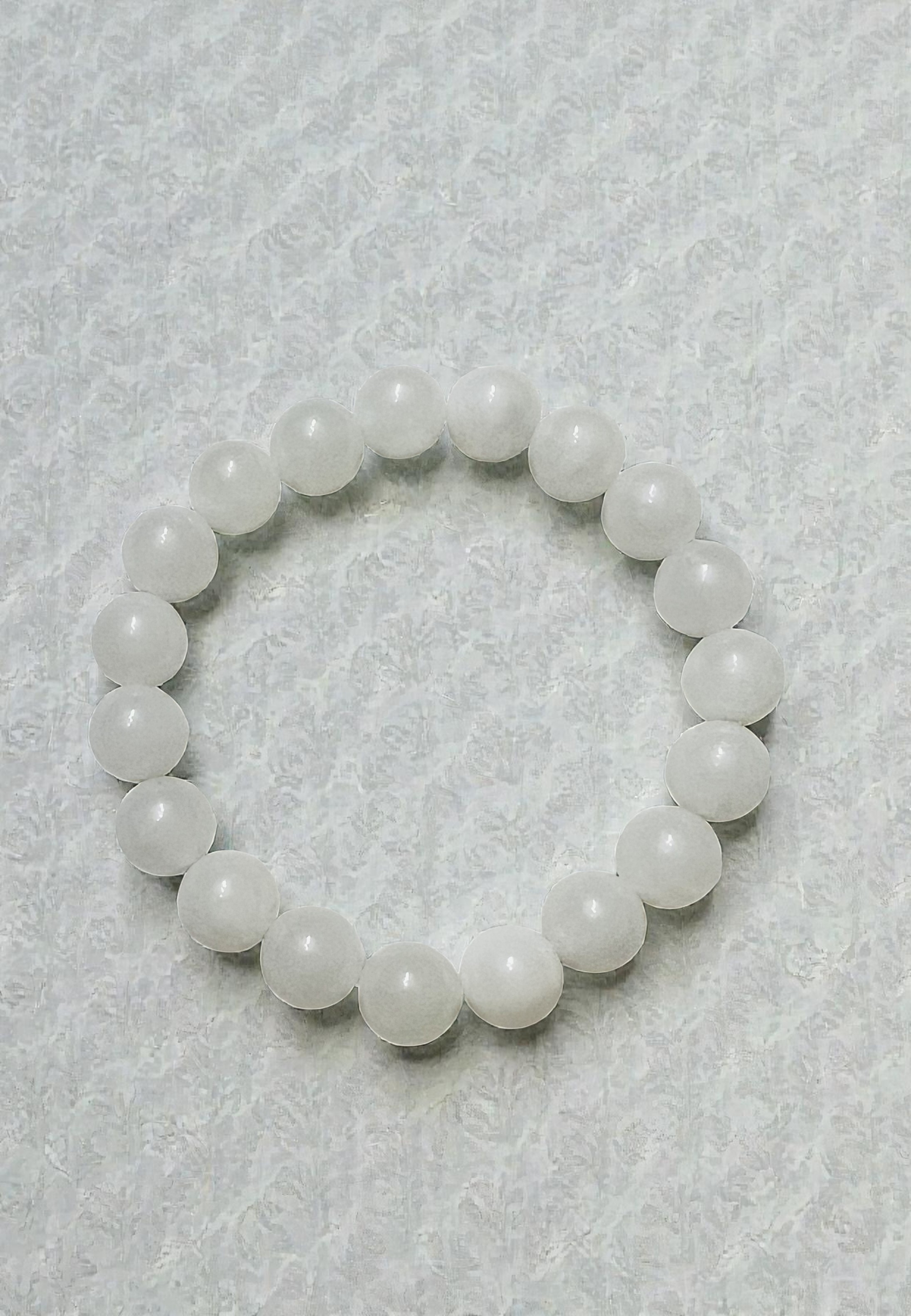 Love + Jade, Moonlit Promise - Natural Hetian White Jade
