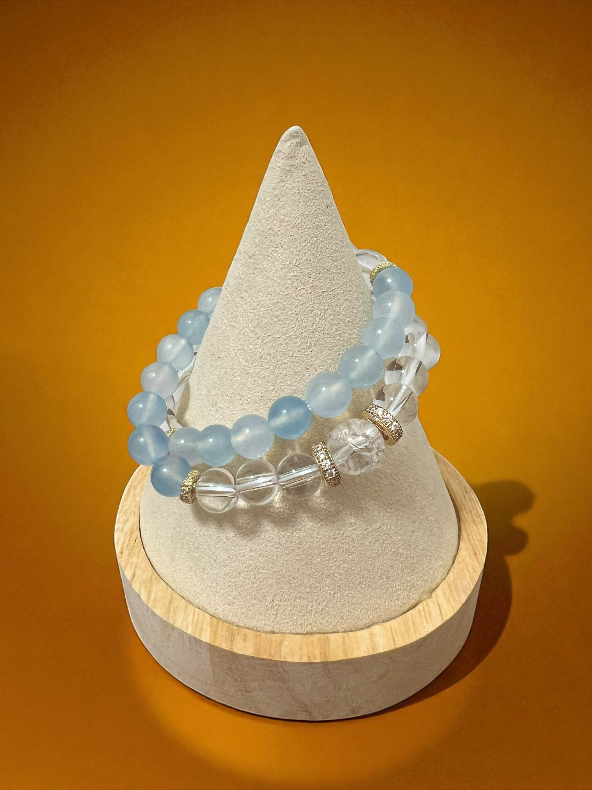 Himalayan Quartz, Clear Quartz & Aquamarine Bracelet