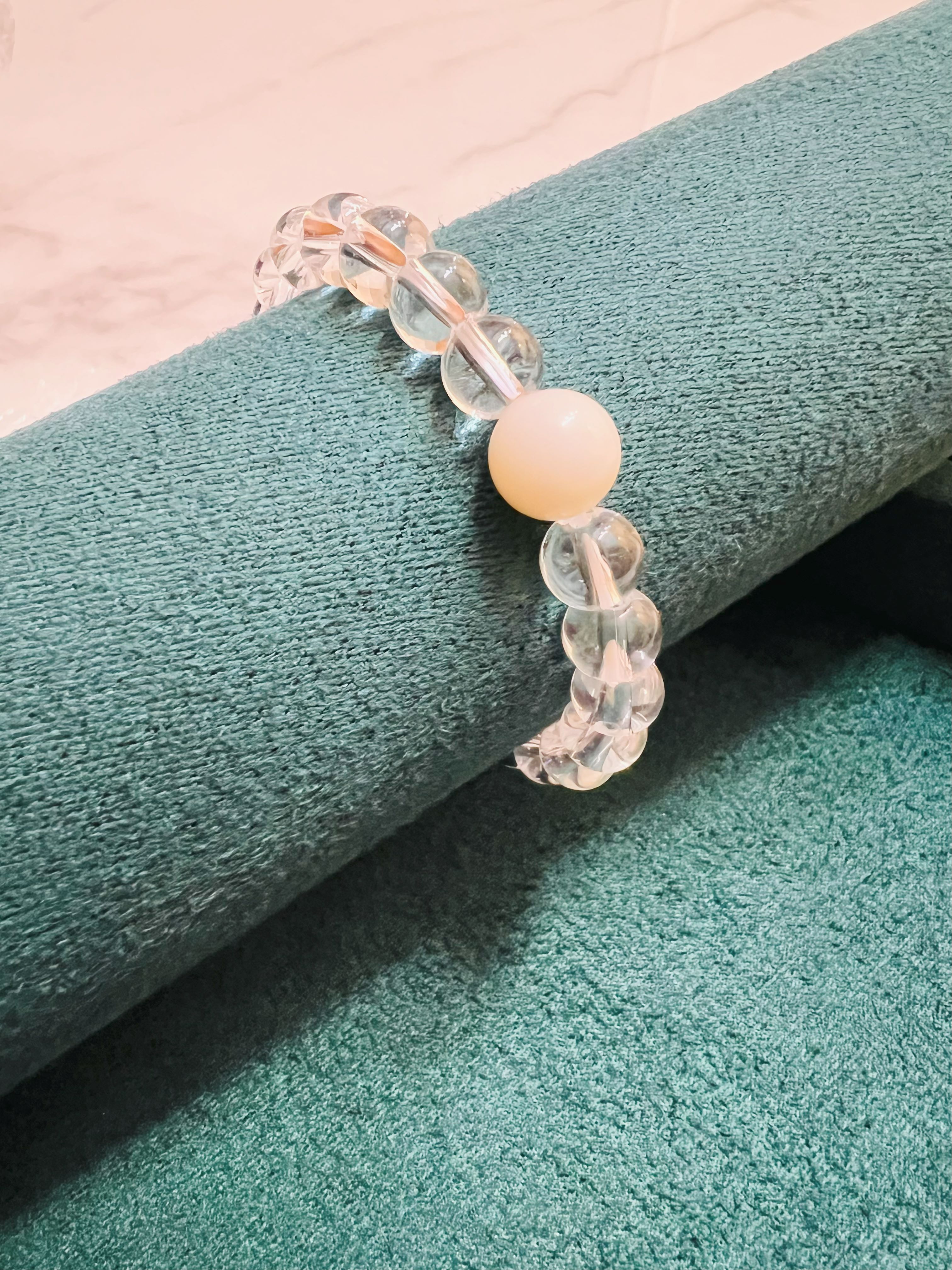 Hetian Jade Harmony Bracelet – With Clear Quartz Amplifiers