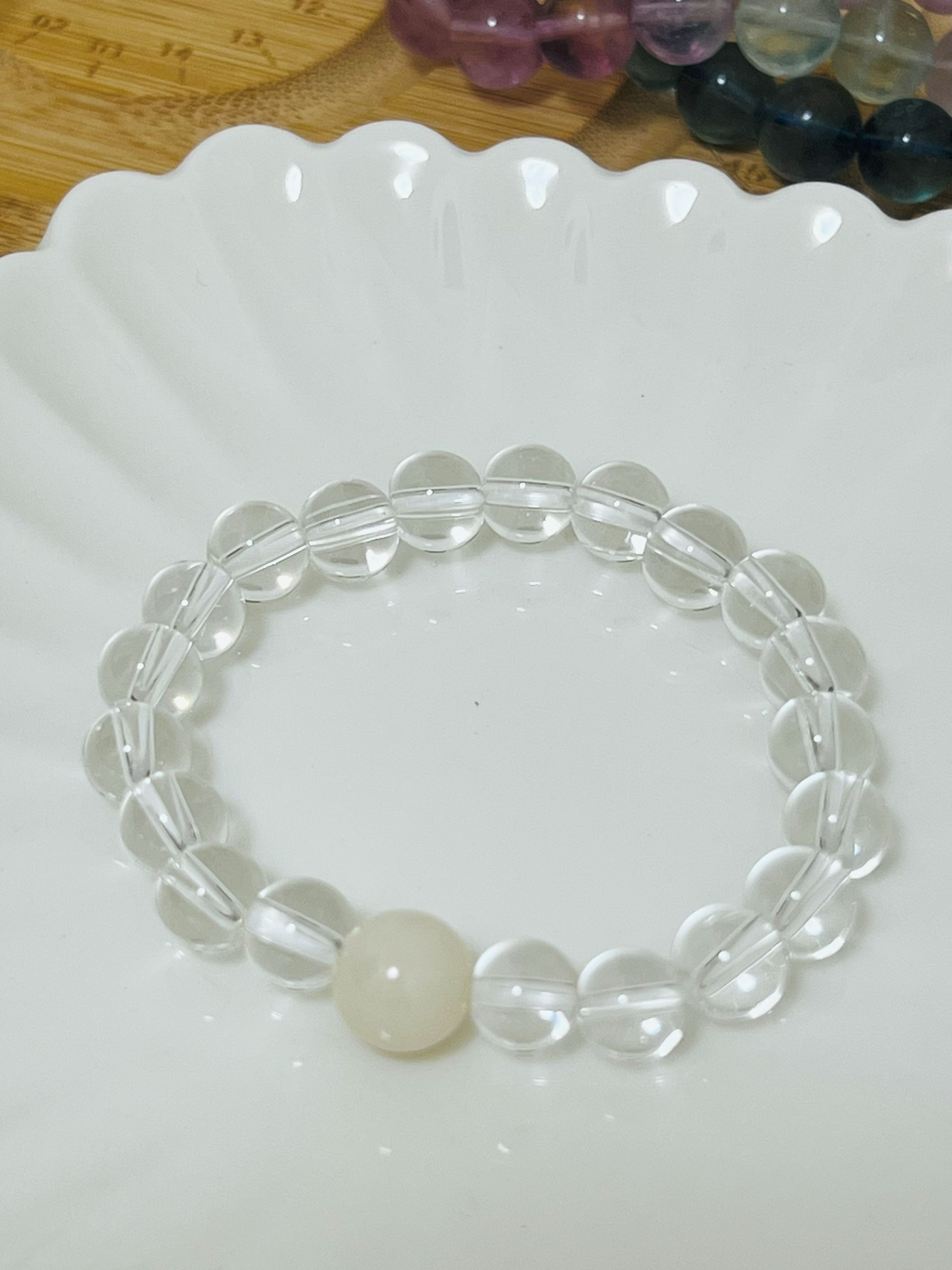 Hetian Jade Harmony Bracelet – With Clear Quartz Amplifiers