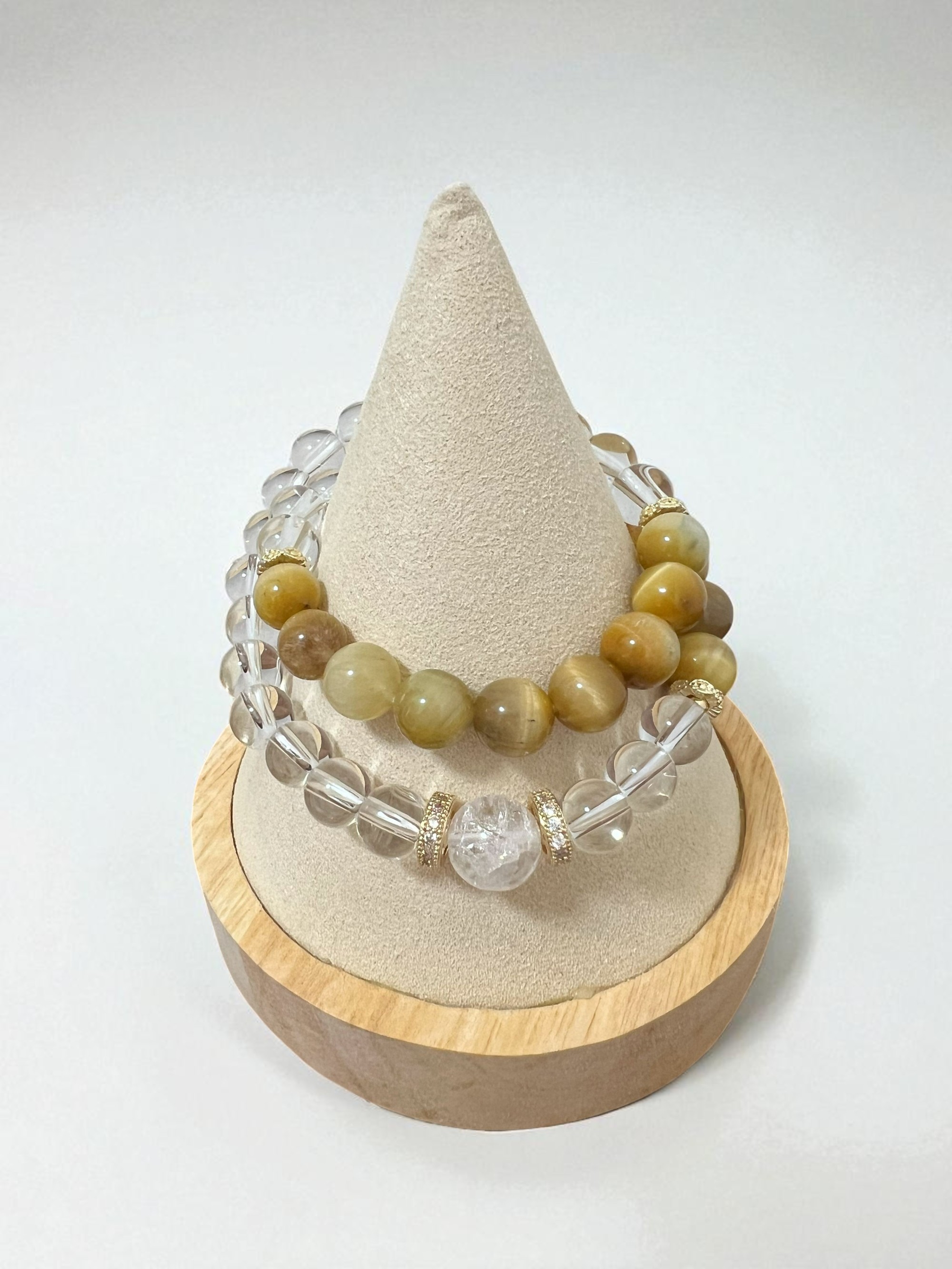 Himalayan Quartz, Clear Quartz & Yellow Tiger Eye Bracelet