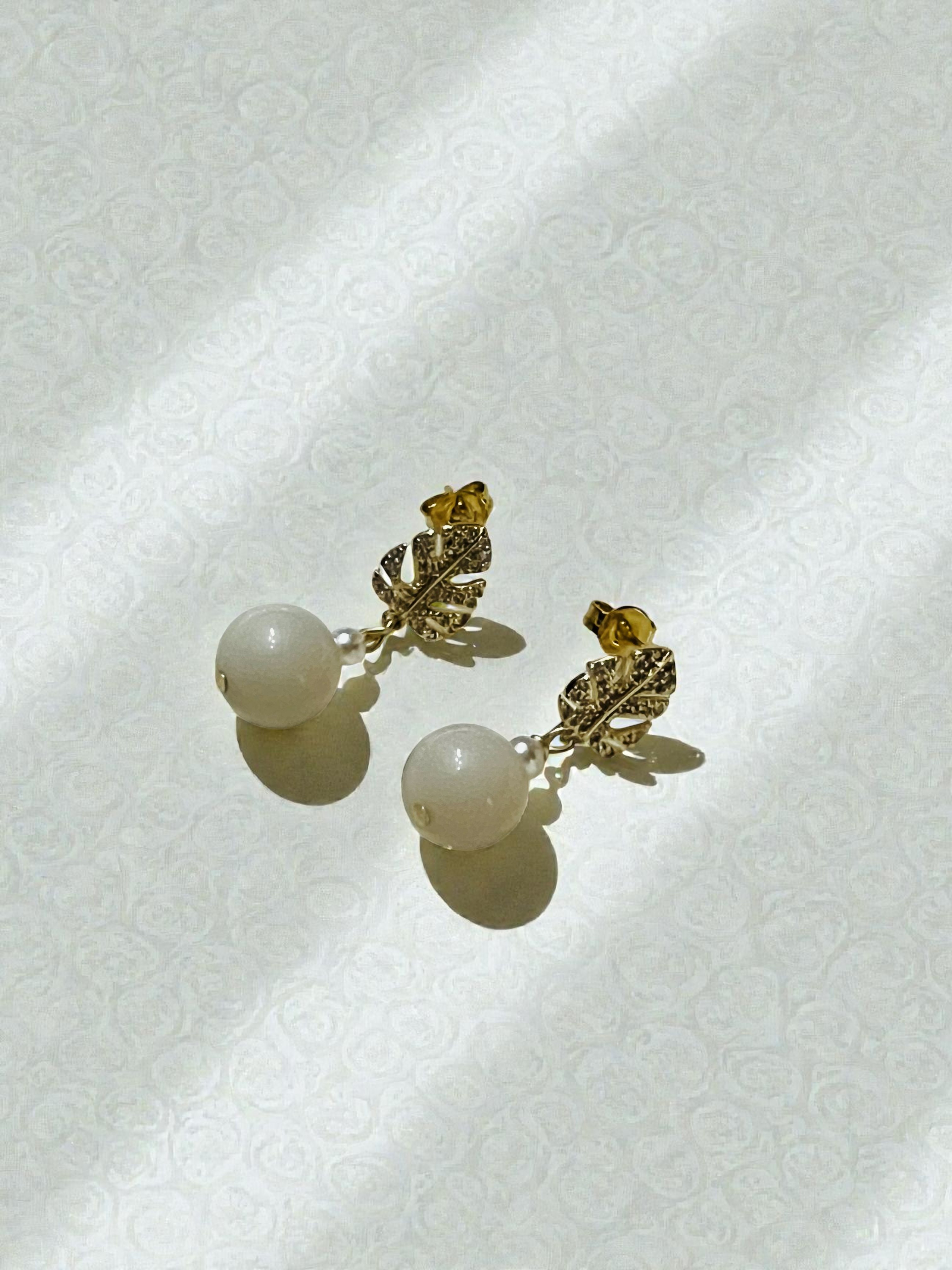 Love + Jade, 10mm Hetian White Jade with Freshwater Pearl