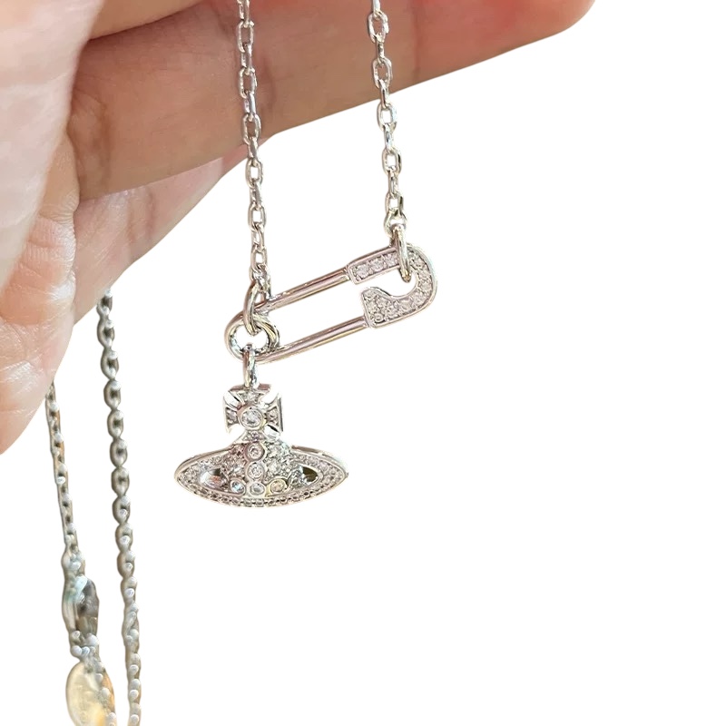 Orbital Drop Necklace – Westwood-Inspired Statement Piece