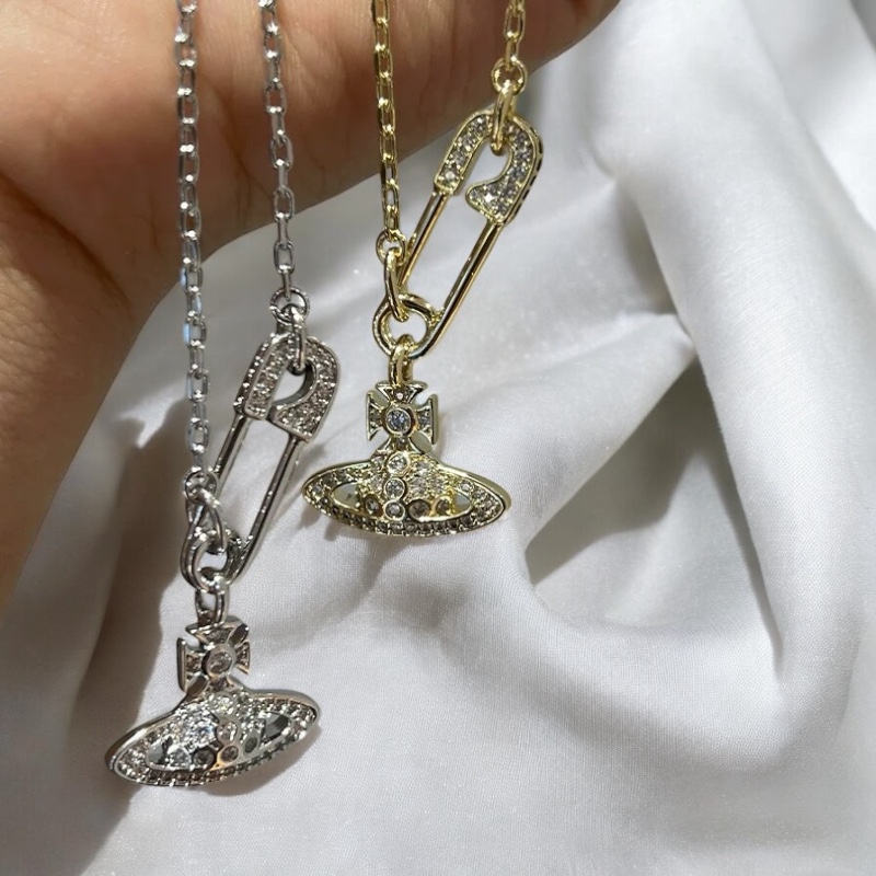 Orbital Drop Necklace – Westwood-Inspired Statement Piece