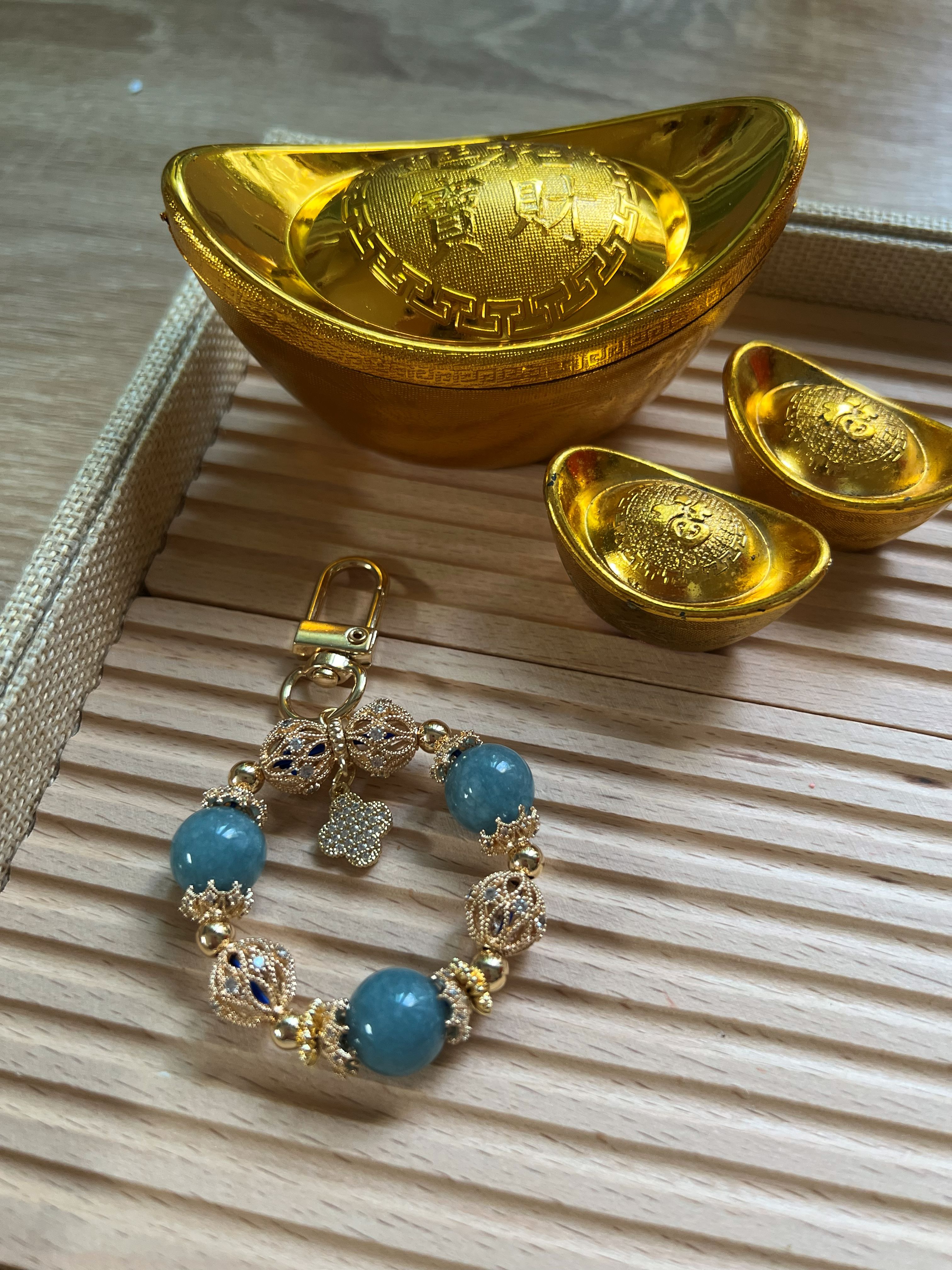 🐭 Rat Zodiac Charm — Aquamarine