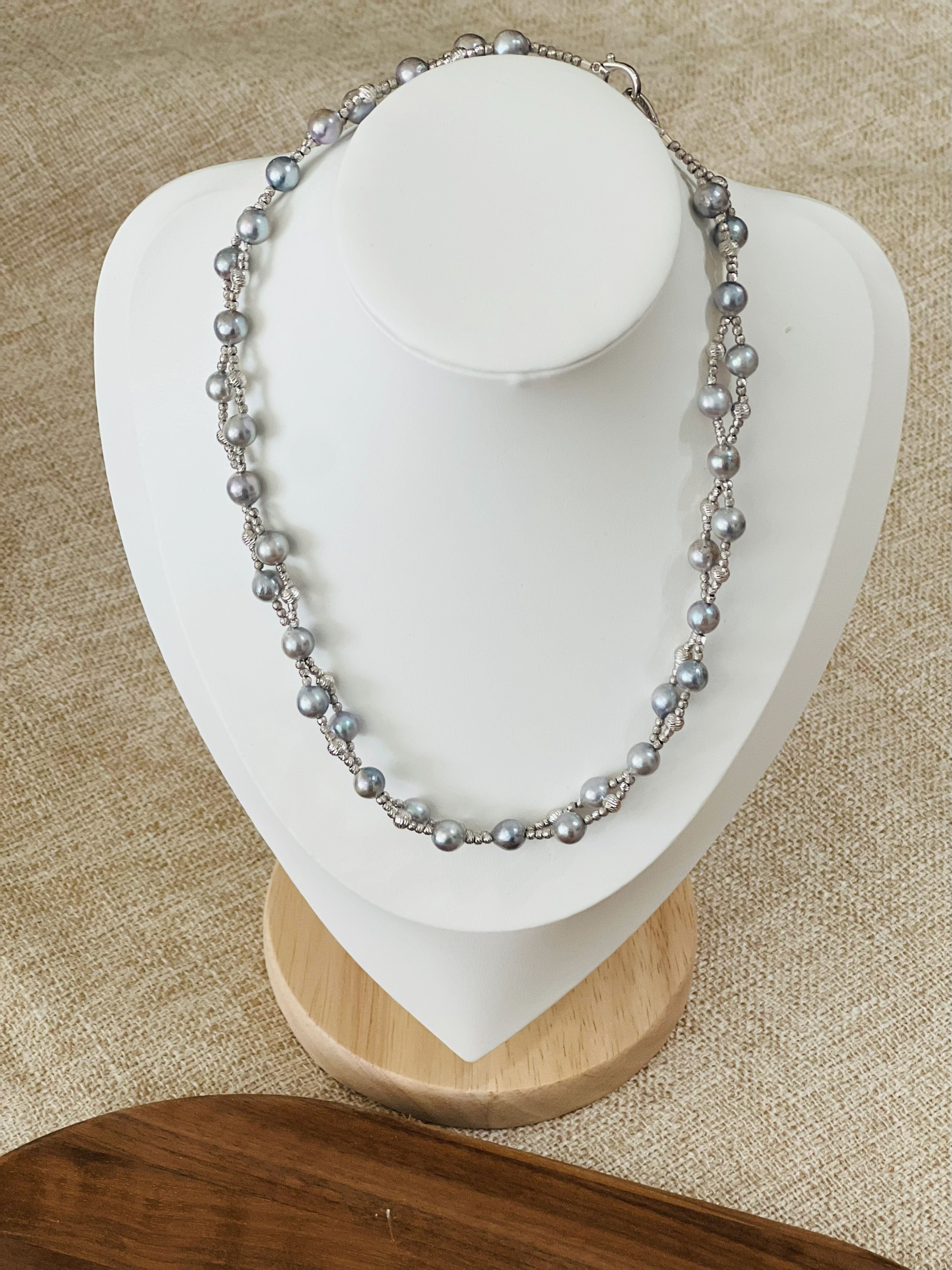 Akoya Star Design Necklace and Bracelet Set – 32.84g | Certified Authentic