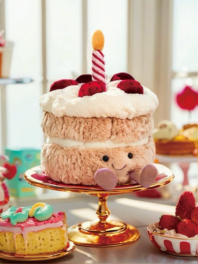Amuseables Cherry Birthday Cake Plush Toy