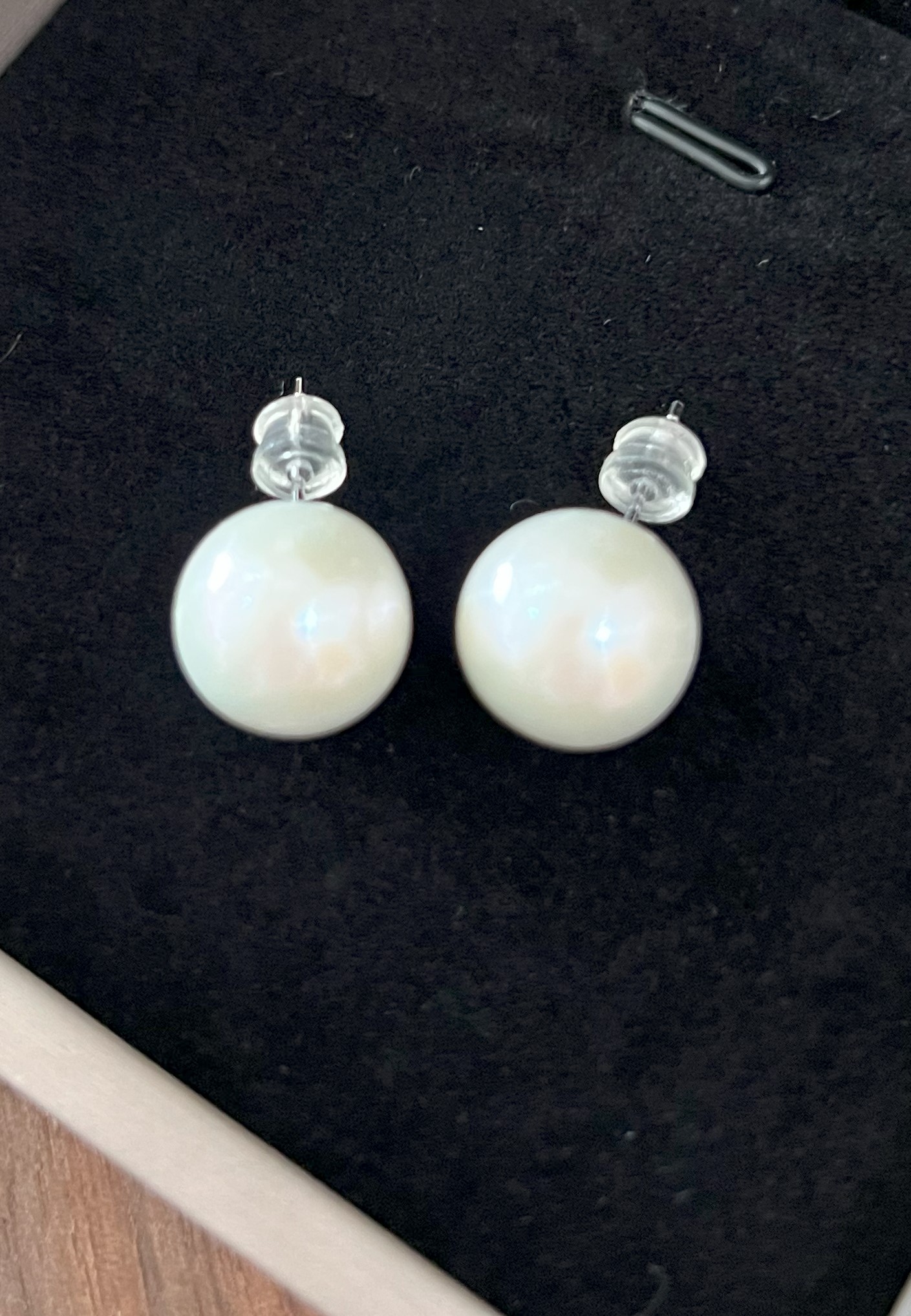 Edison 12mm White Pearl Stud Earrings – 5.52g | Certified Authentic