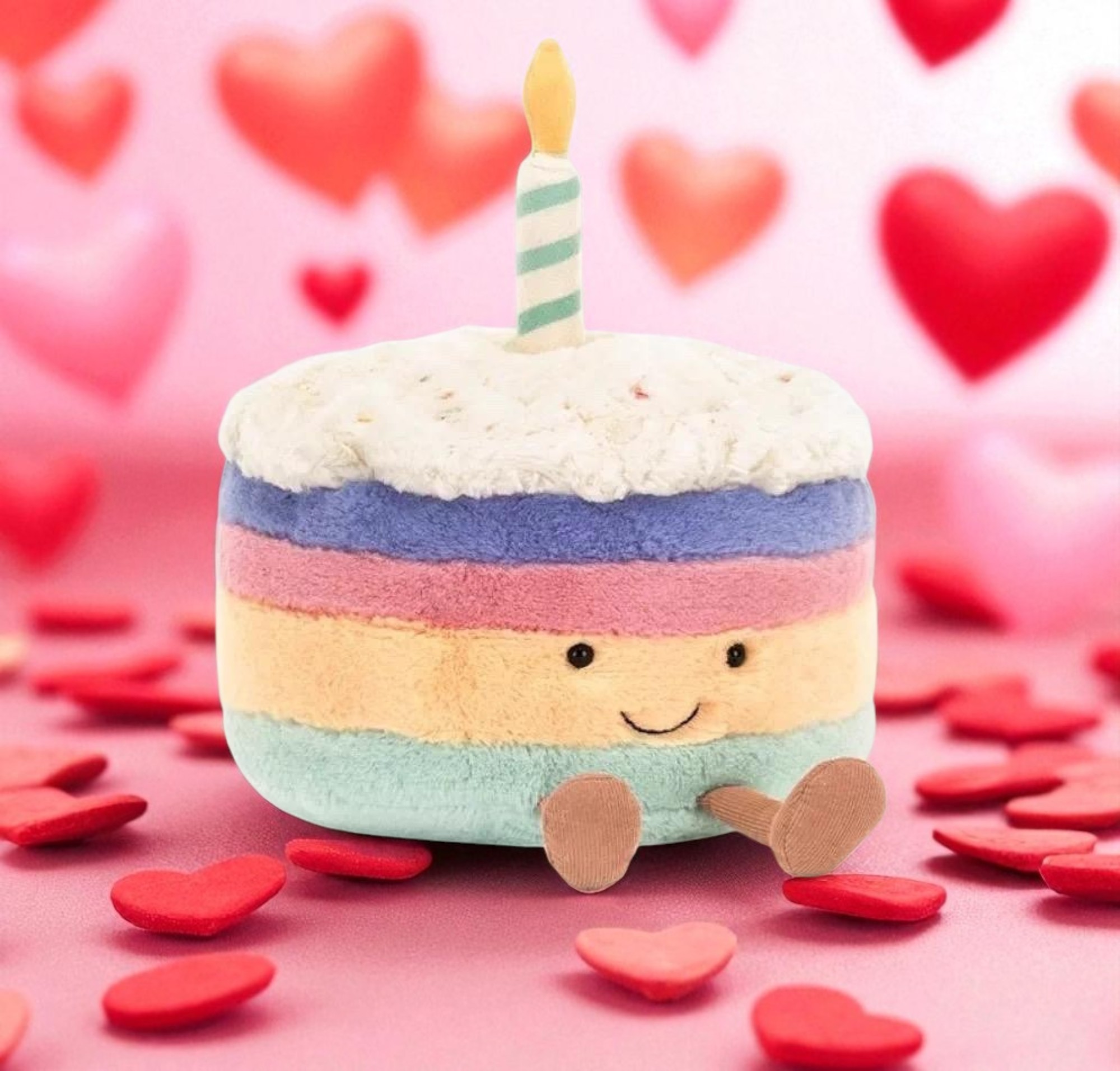 Amuseables Rainbow Birthday Cake Plush Toy