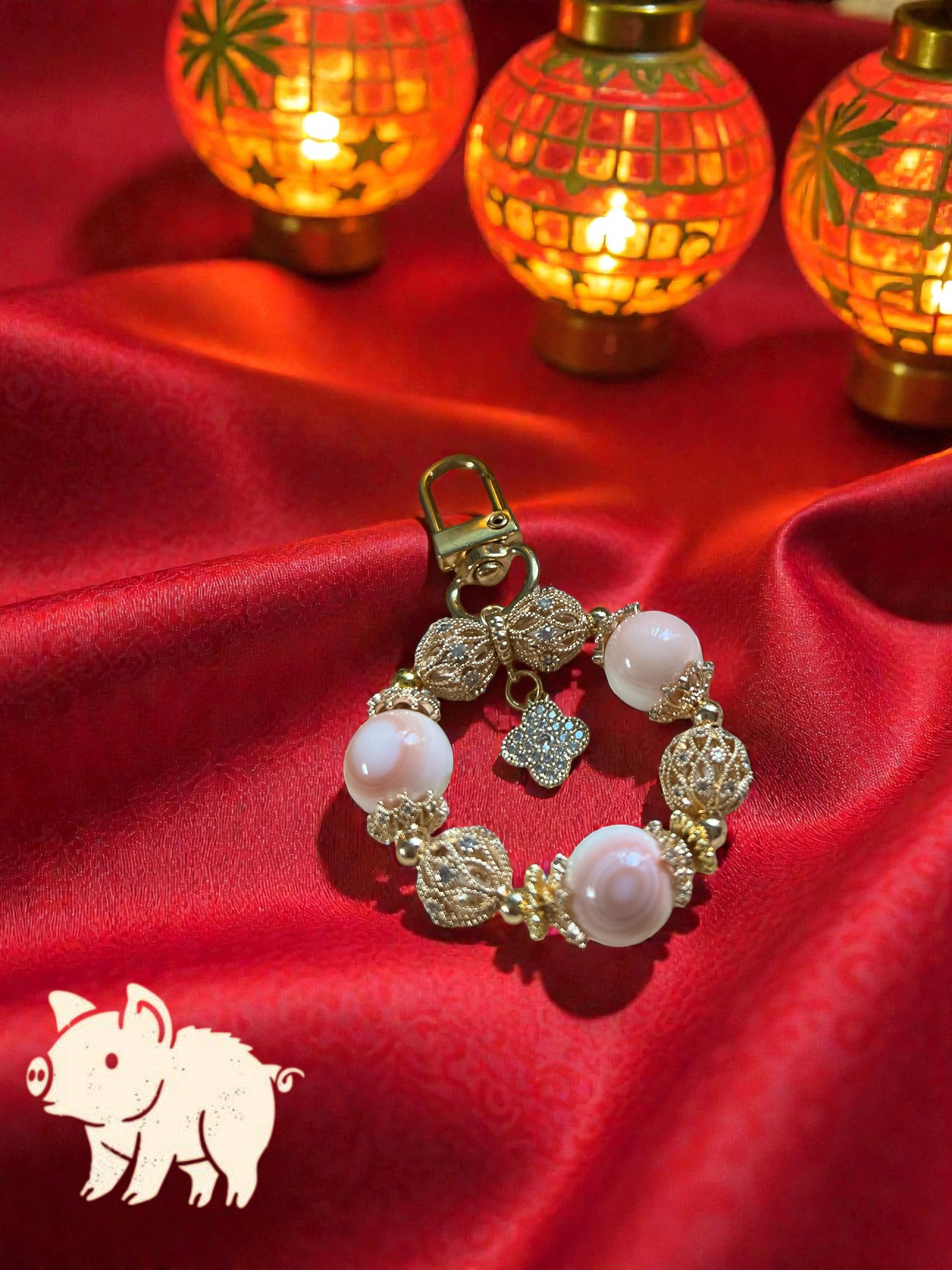 🐷 Pig Zodiac Bag Charm — Queen Conch