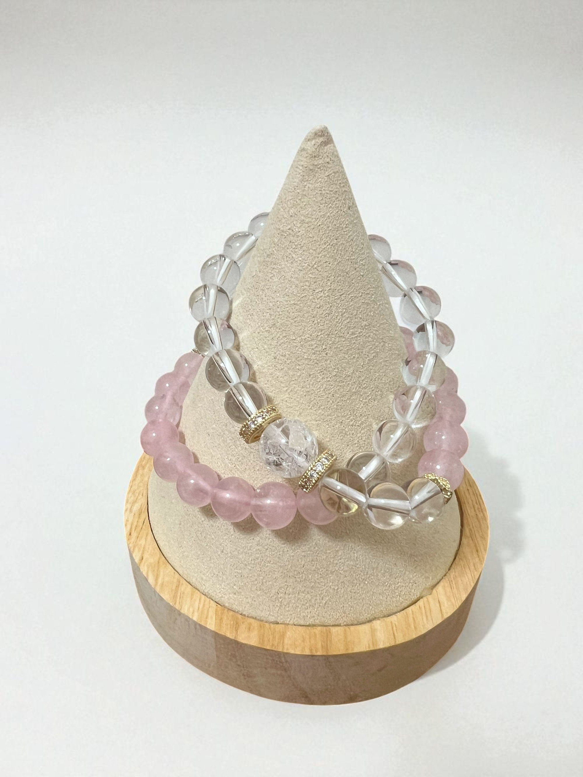 Himalayan Quartz, Clear Quartz & Rose Quartz Bracelet