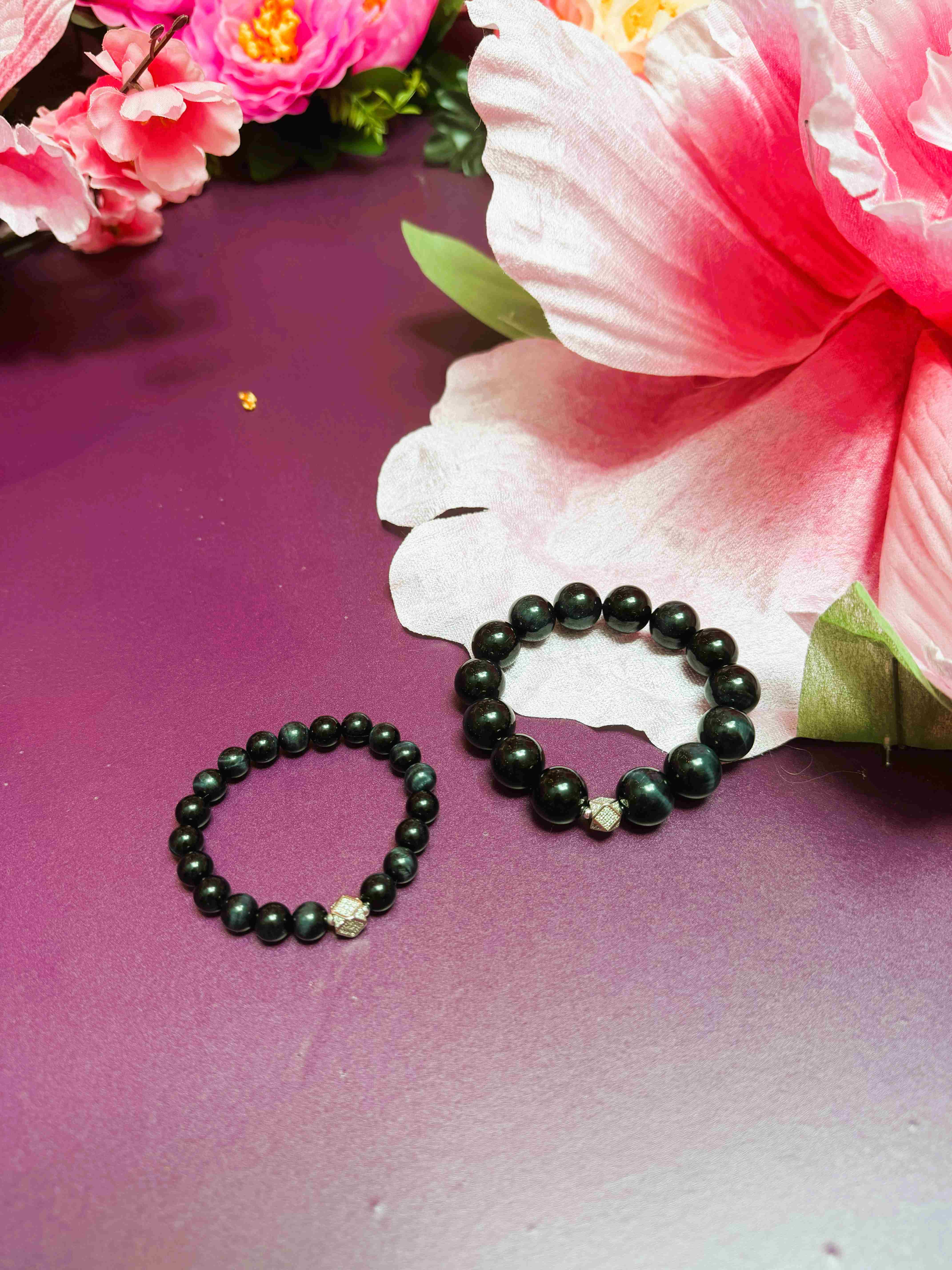 His and Hers, Kindred Calm Blue Tiger Eye 