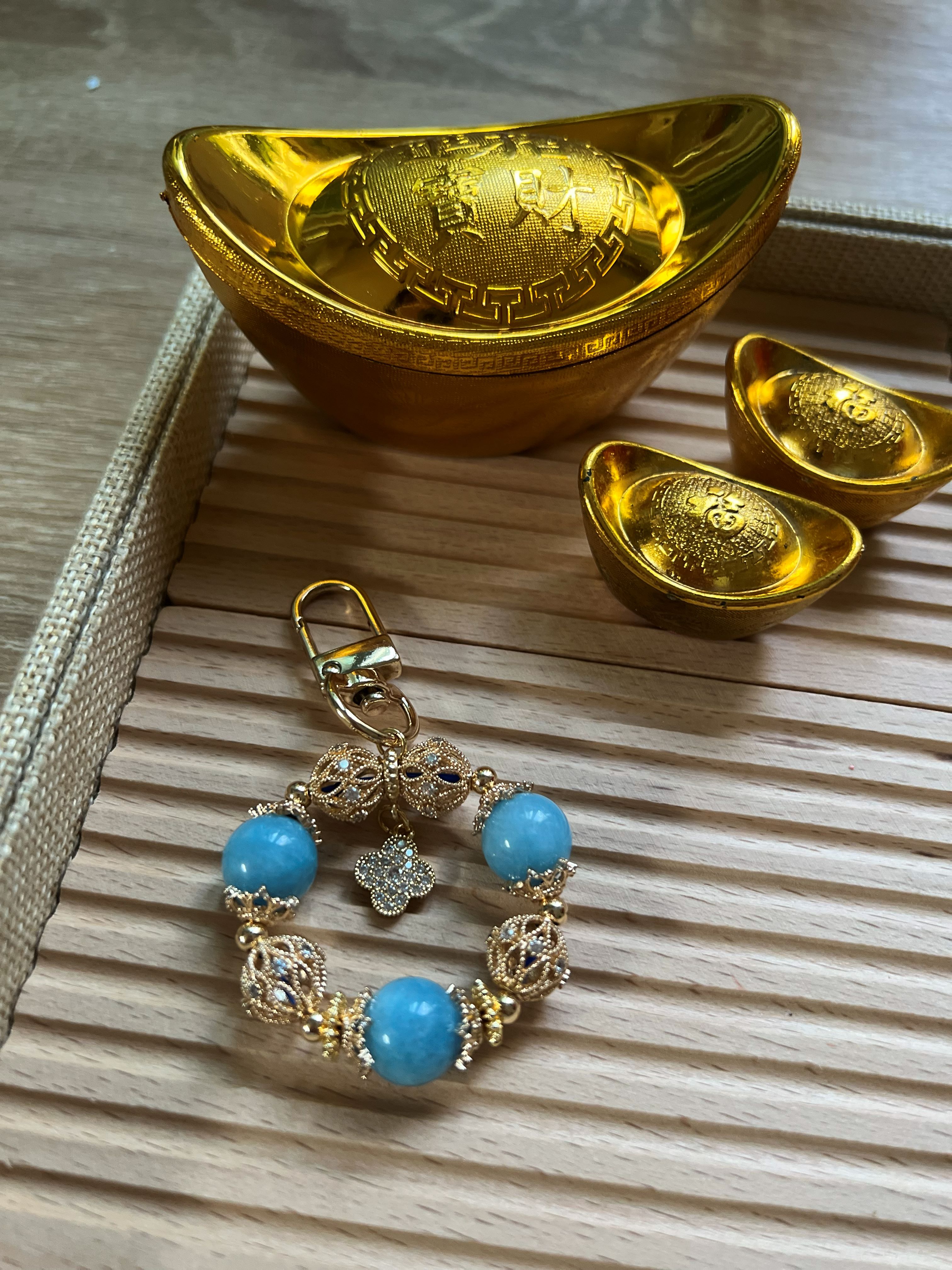 🐯 Tiger Zodiac Bag Charm — Larimar