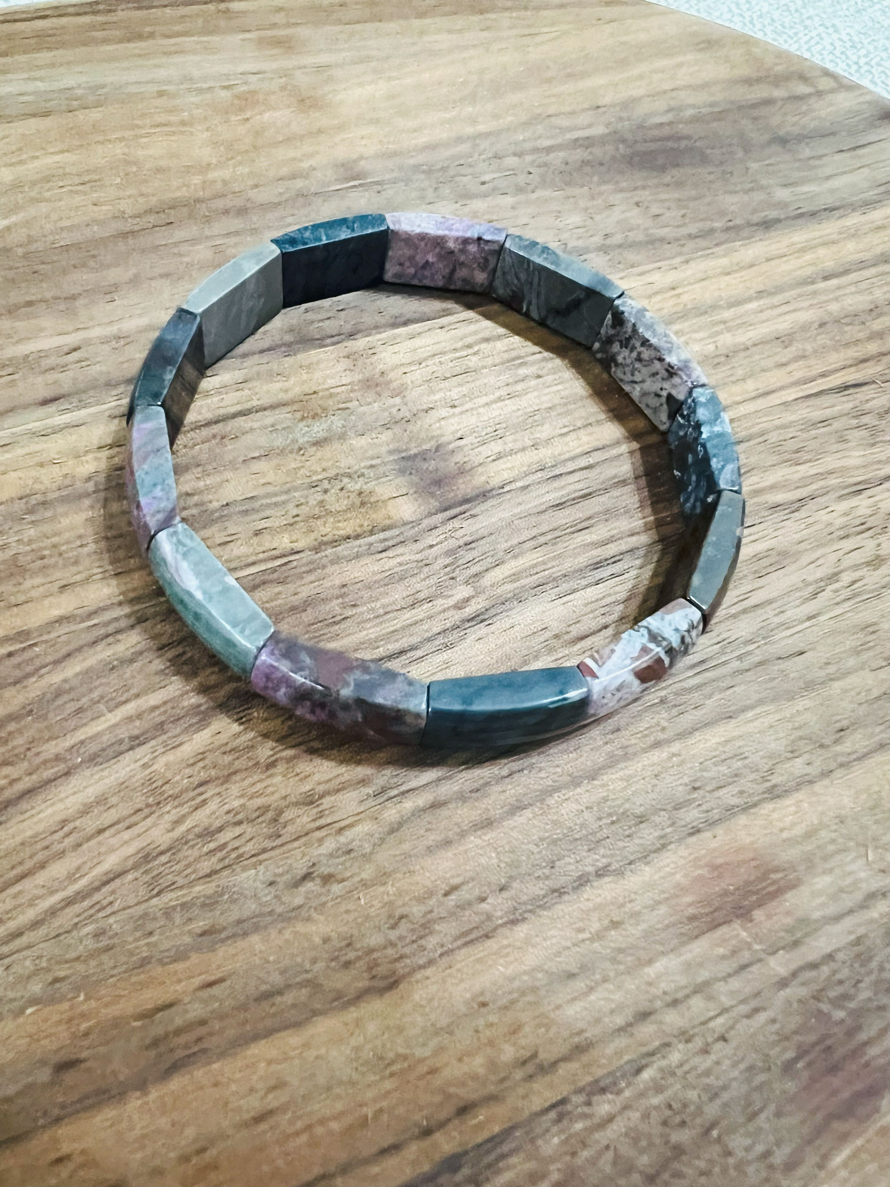 Natural Sugilite Slab Bracelet - Royal Purple, Pink, and Black Veining | Certified Authentic