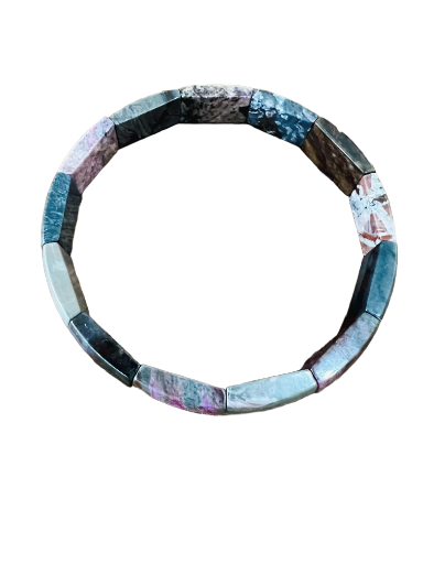 Natural Sugilite Slab Bracelet - Royal Purple, Pink, and Black Veining | Certified Authentic