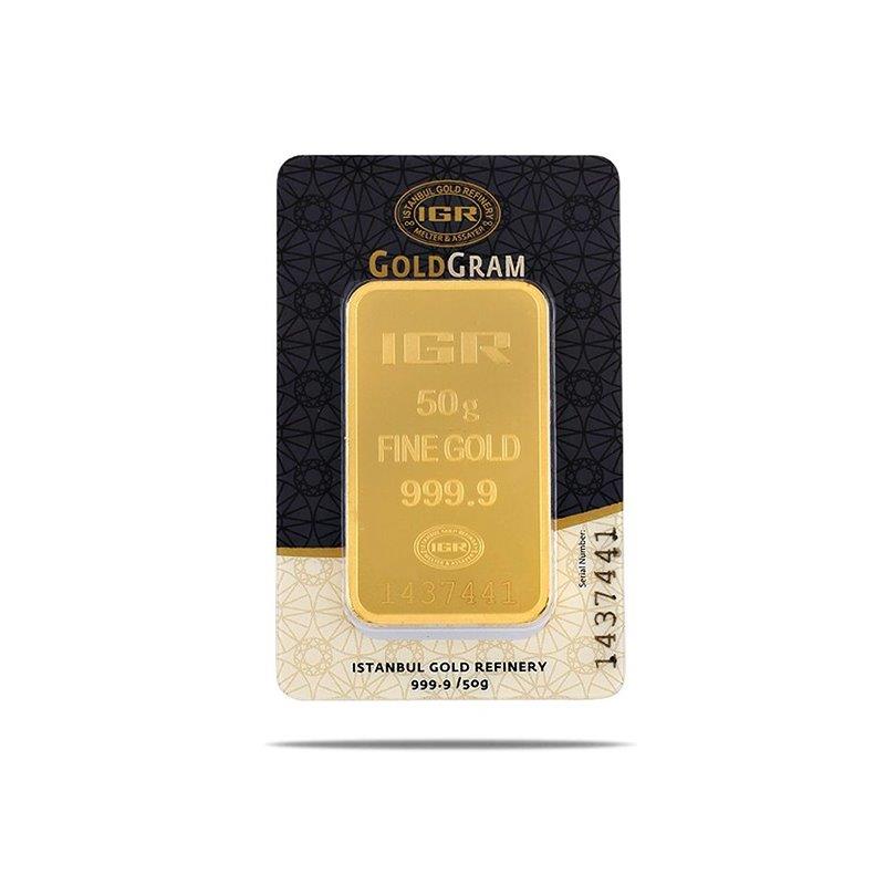 50 gr Gold Investment Bar - Istanbul Gold Refinery (IGR)