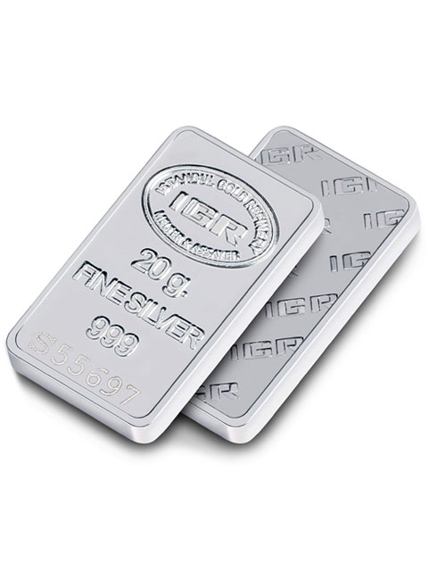 20 gr Silver Investment Bar - Istanbul Gold Refinery (IGR)