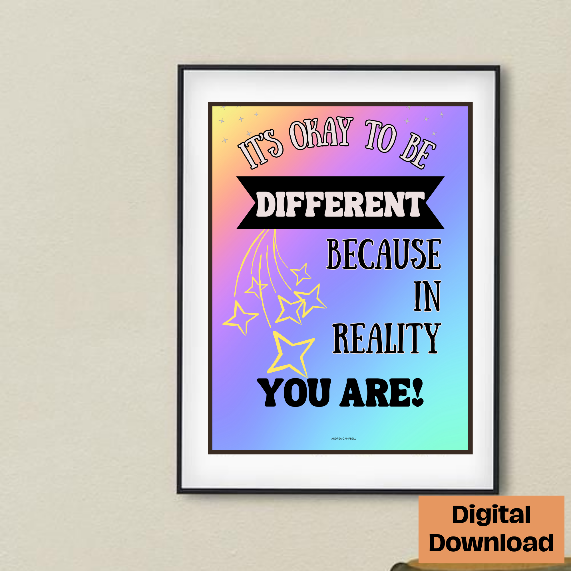 OK to be Different Wall Art