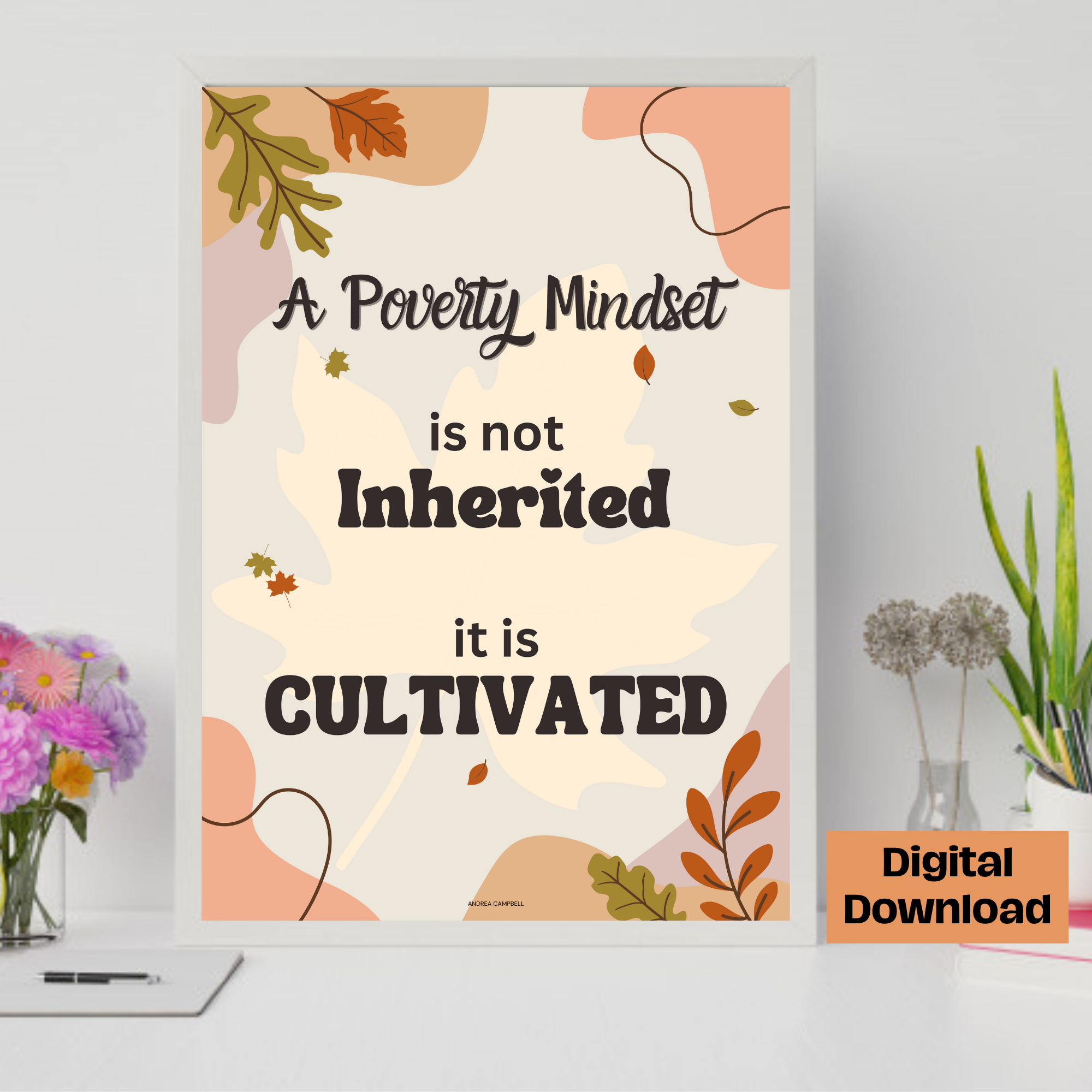 Poverty Mindset Wall Art