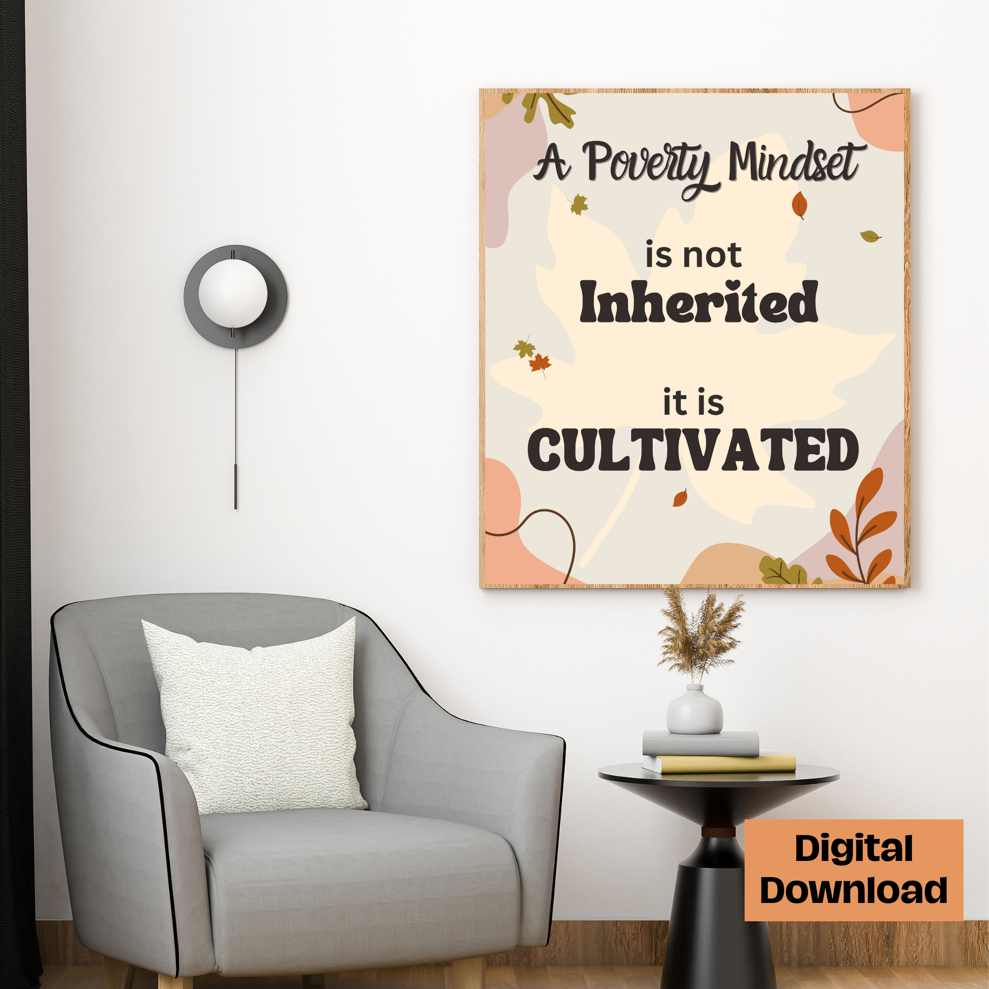 Poverty Mindset Wall Art