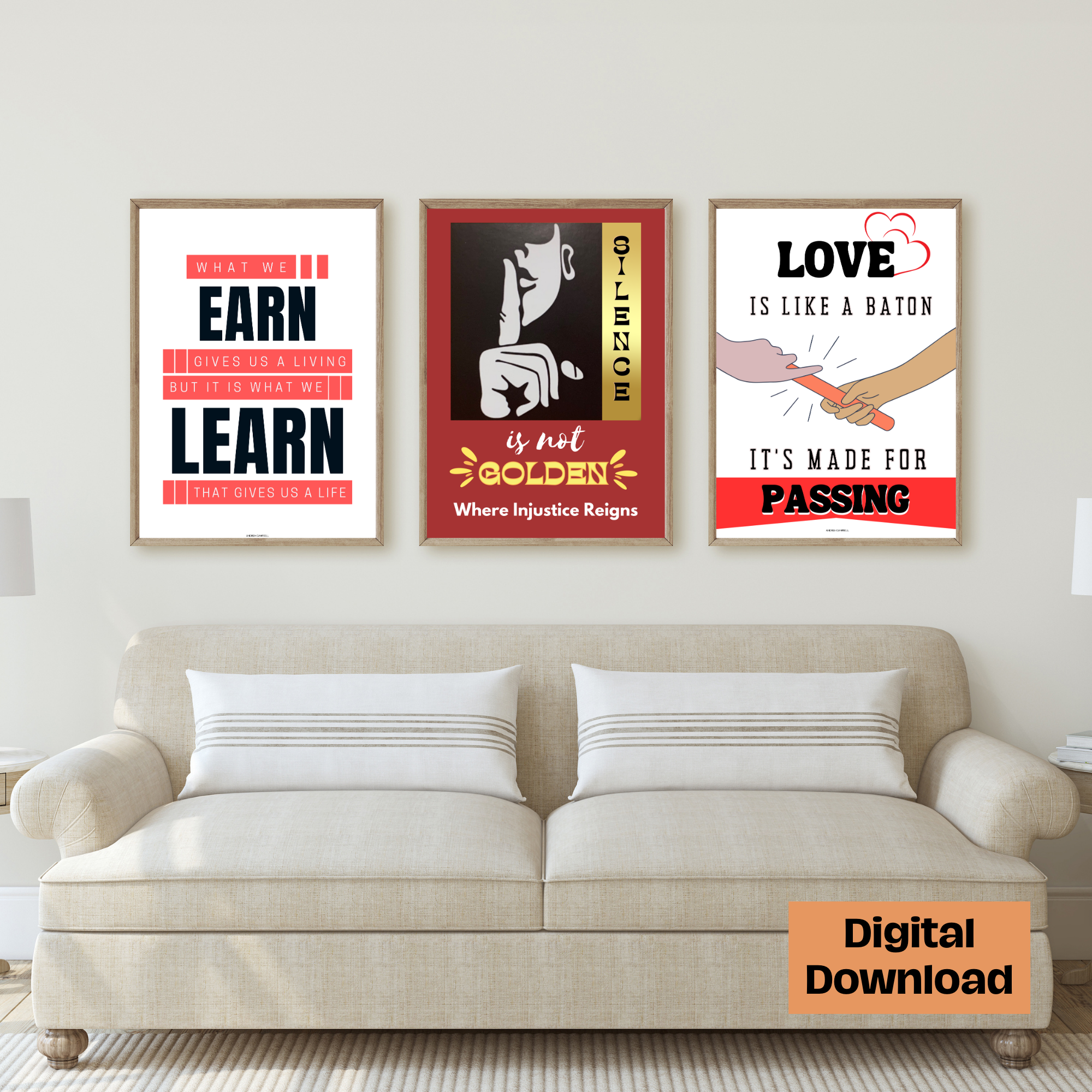 Love and baton Wall Art