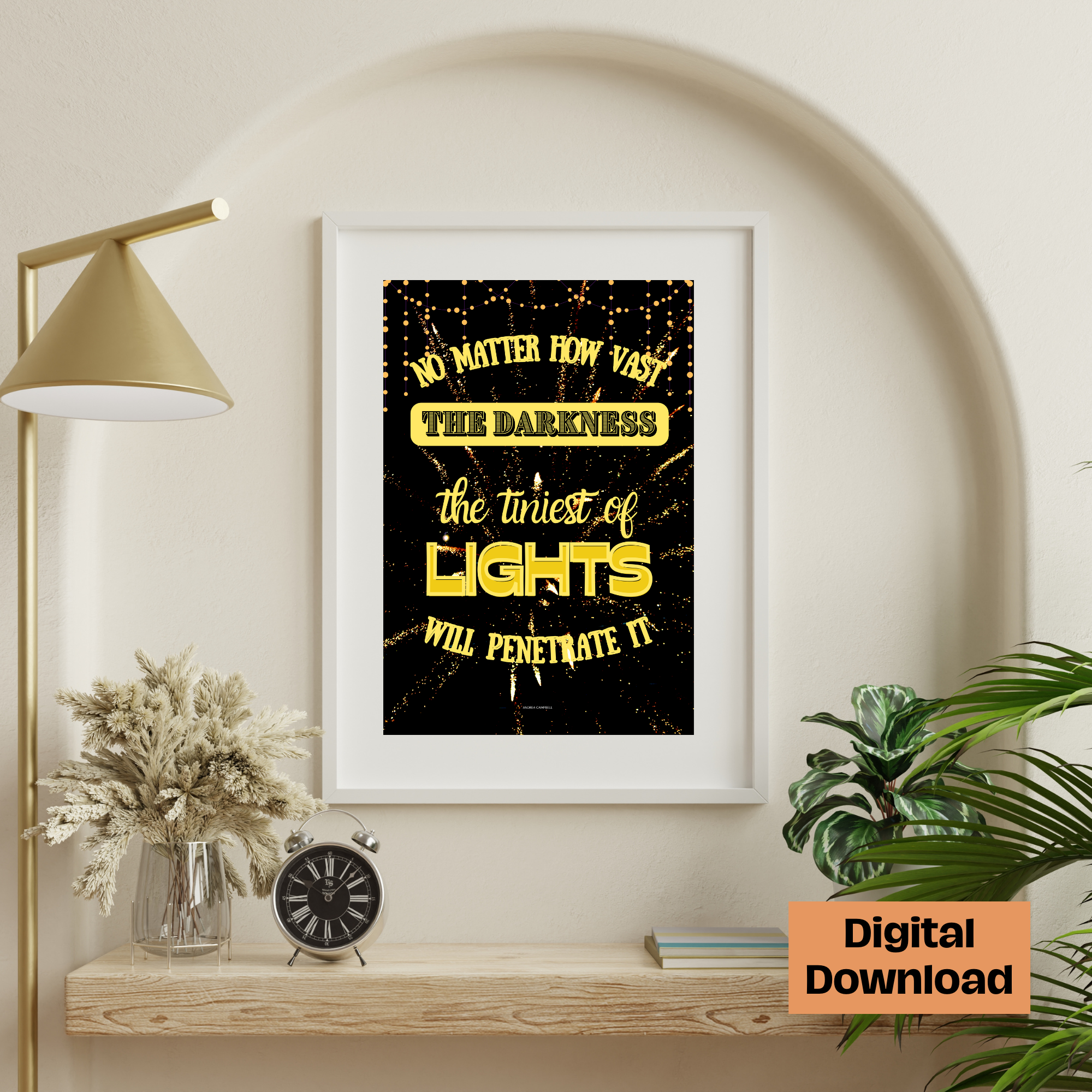 Golden Lights Wall Art