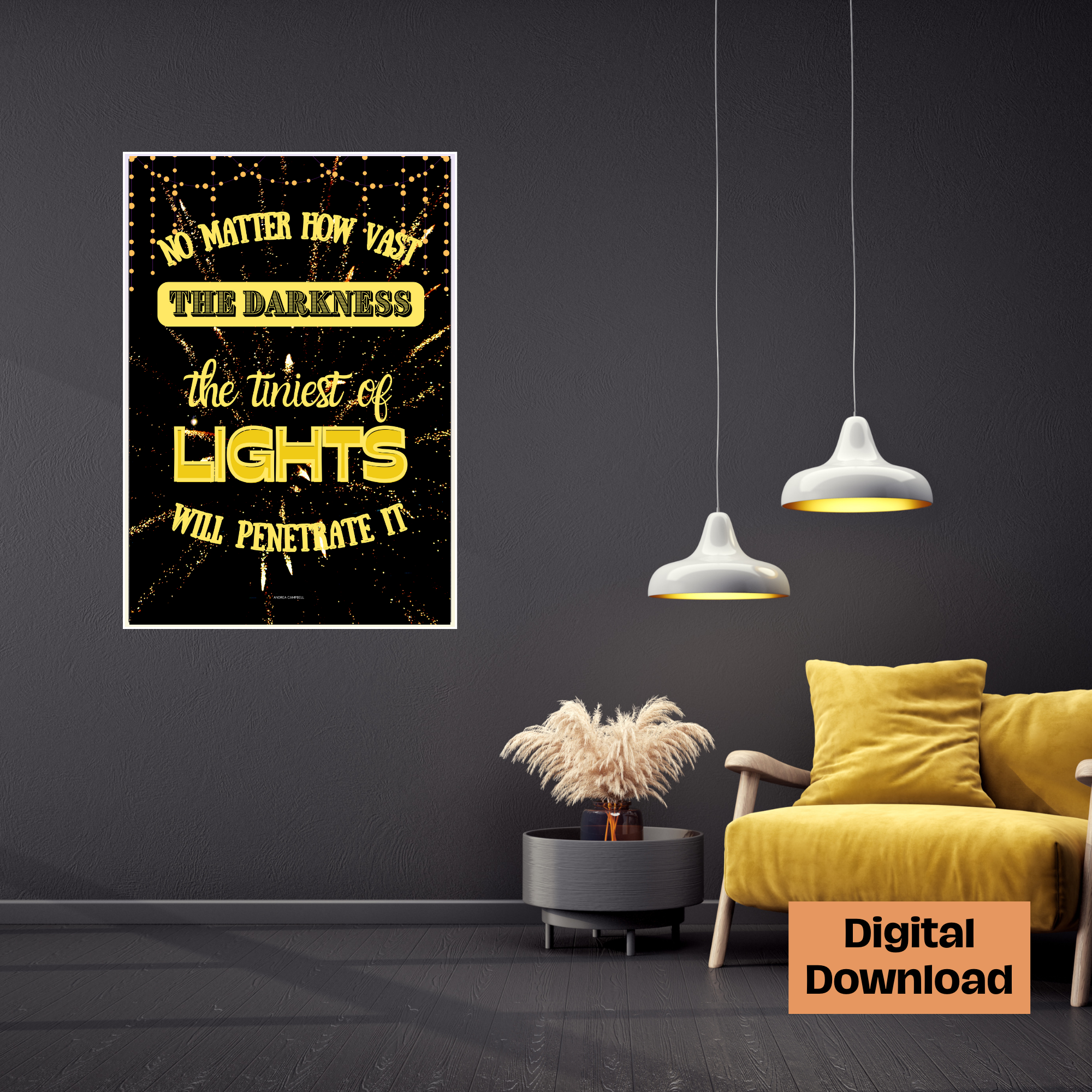 Golden Lights Wall Art