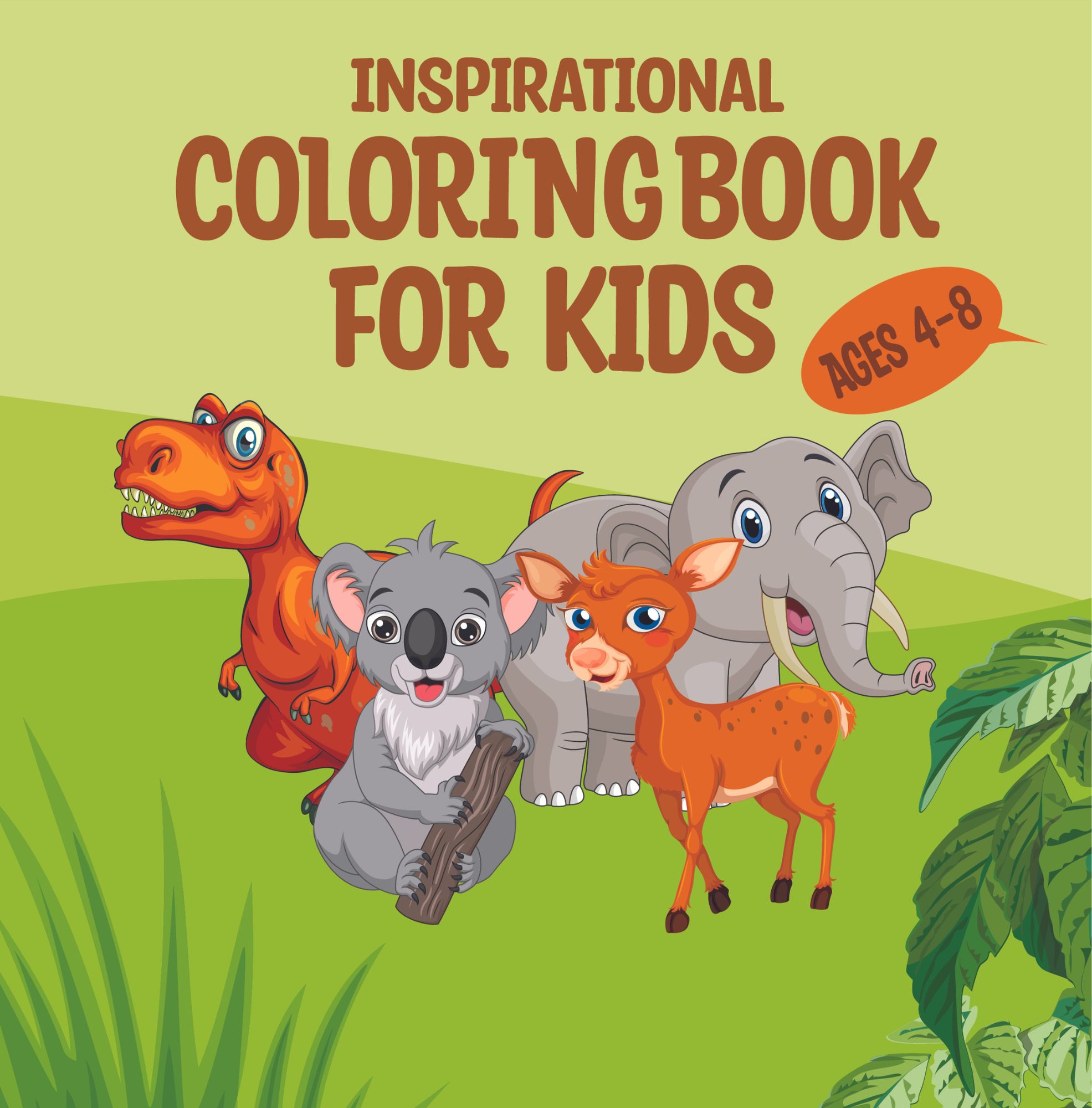 Coloring Book for Kids ages 4-8 - With Affirmations 