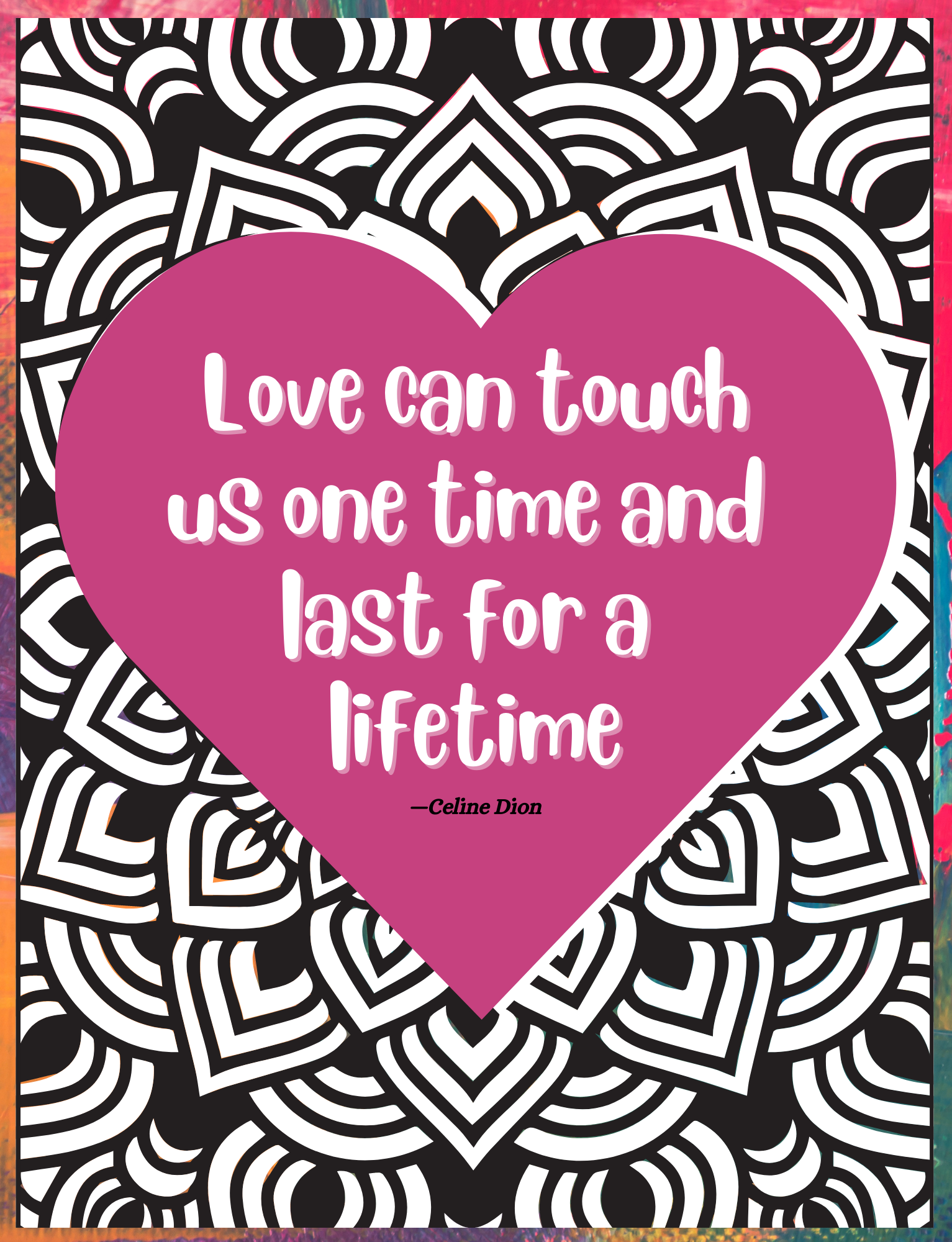 Love Coloring Book for Adults: Positive Quotes & Affirmations from Popular Love Songs 