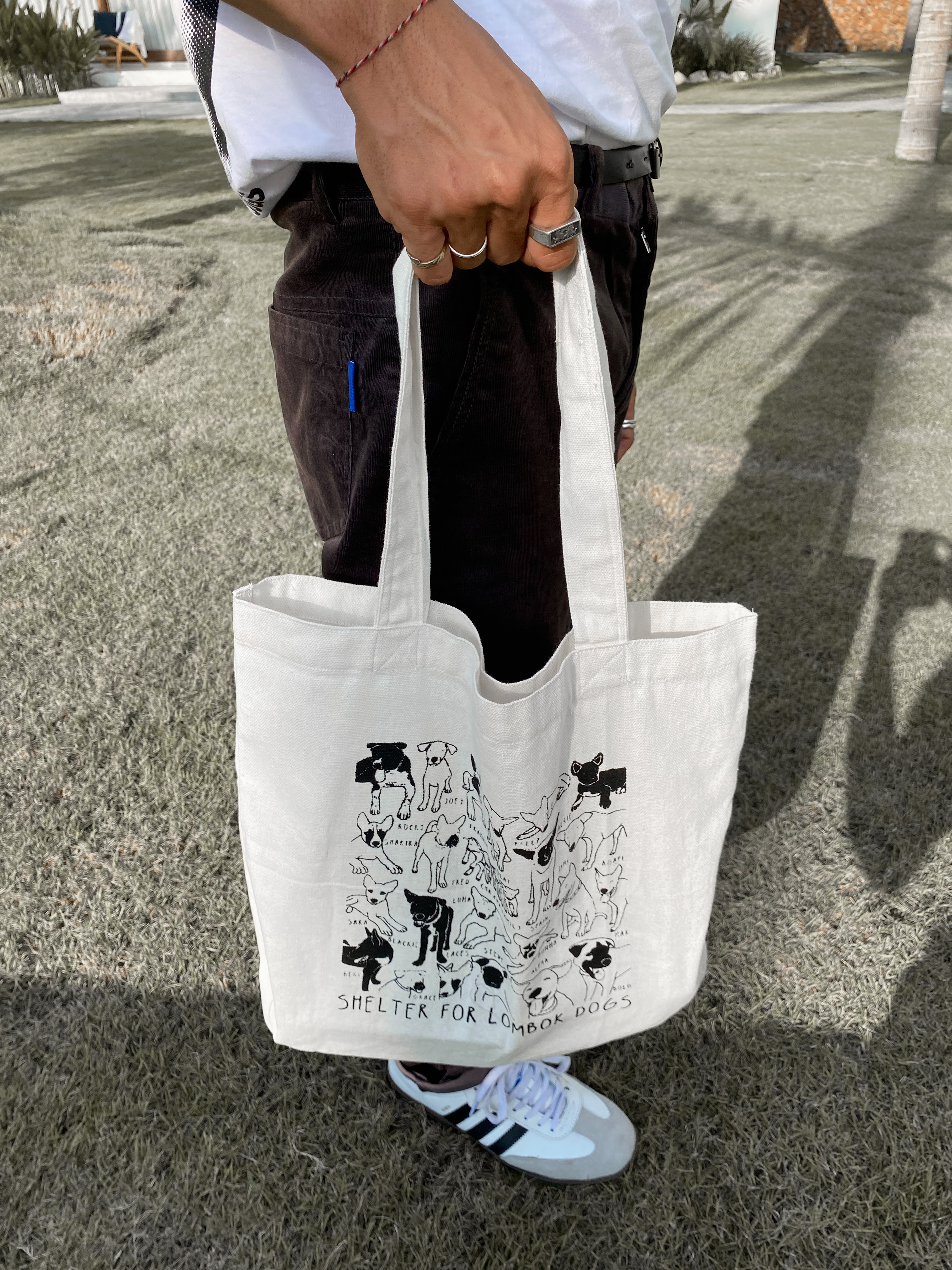Tote bag cartoon dogs