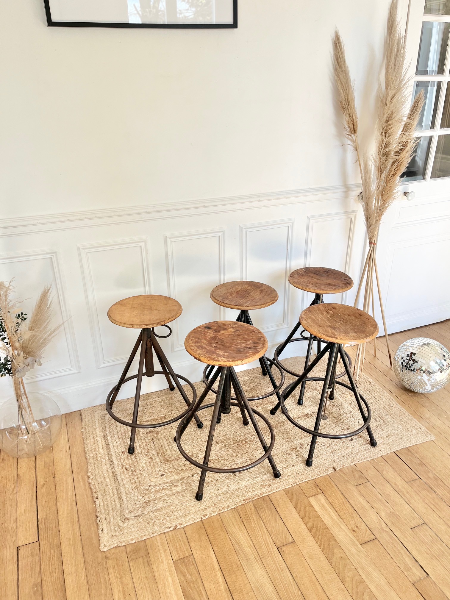 Tabouret d'atelier année 40