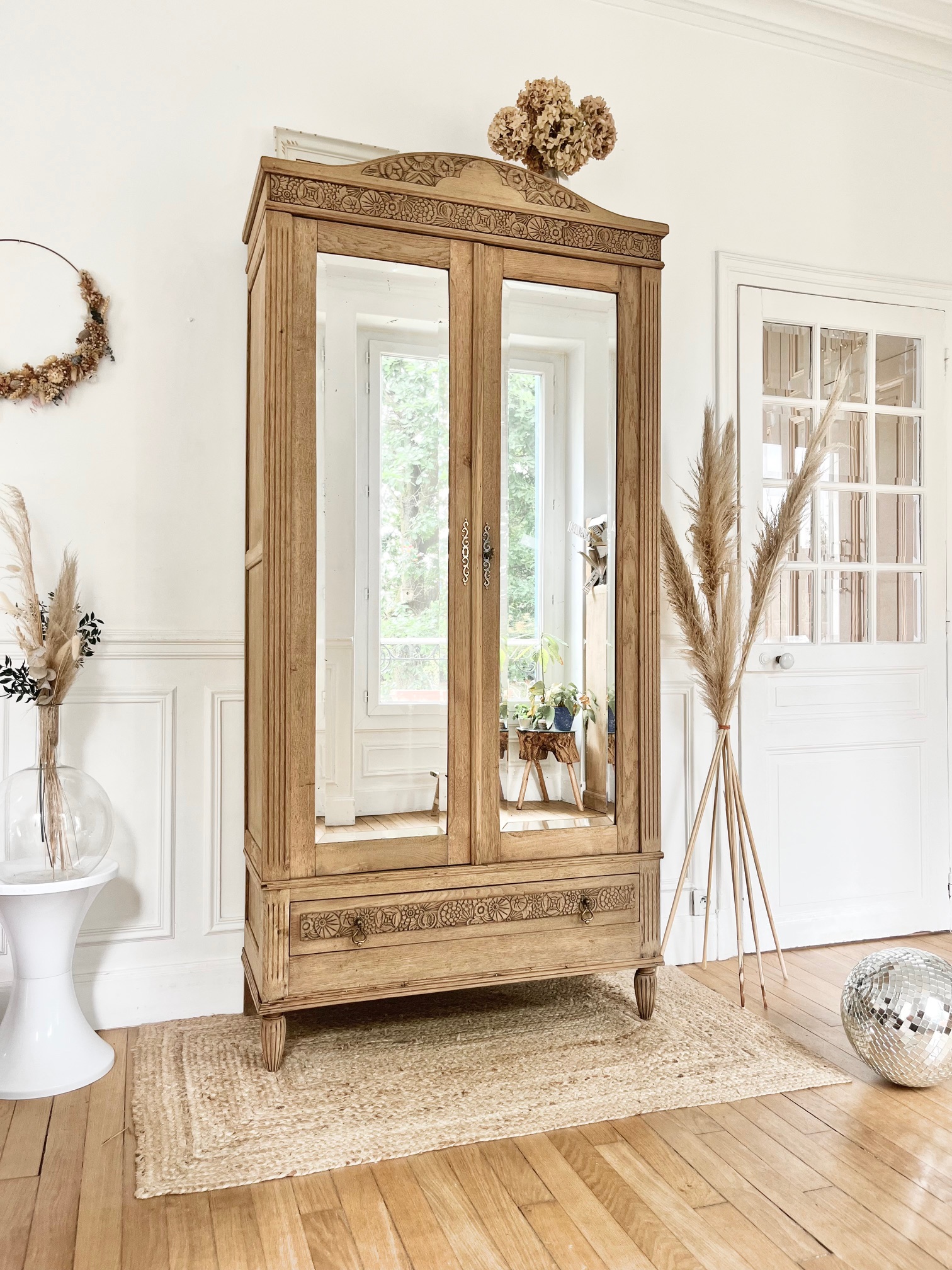 Armoire Art Déco double miroir