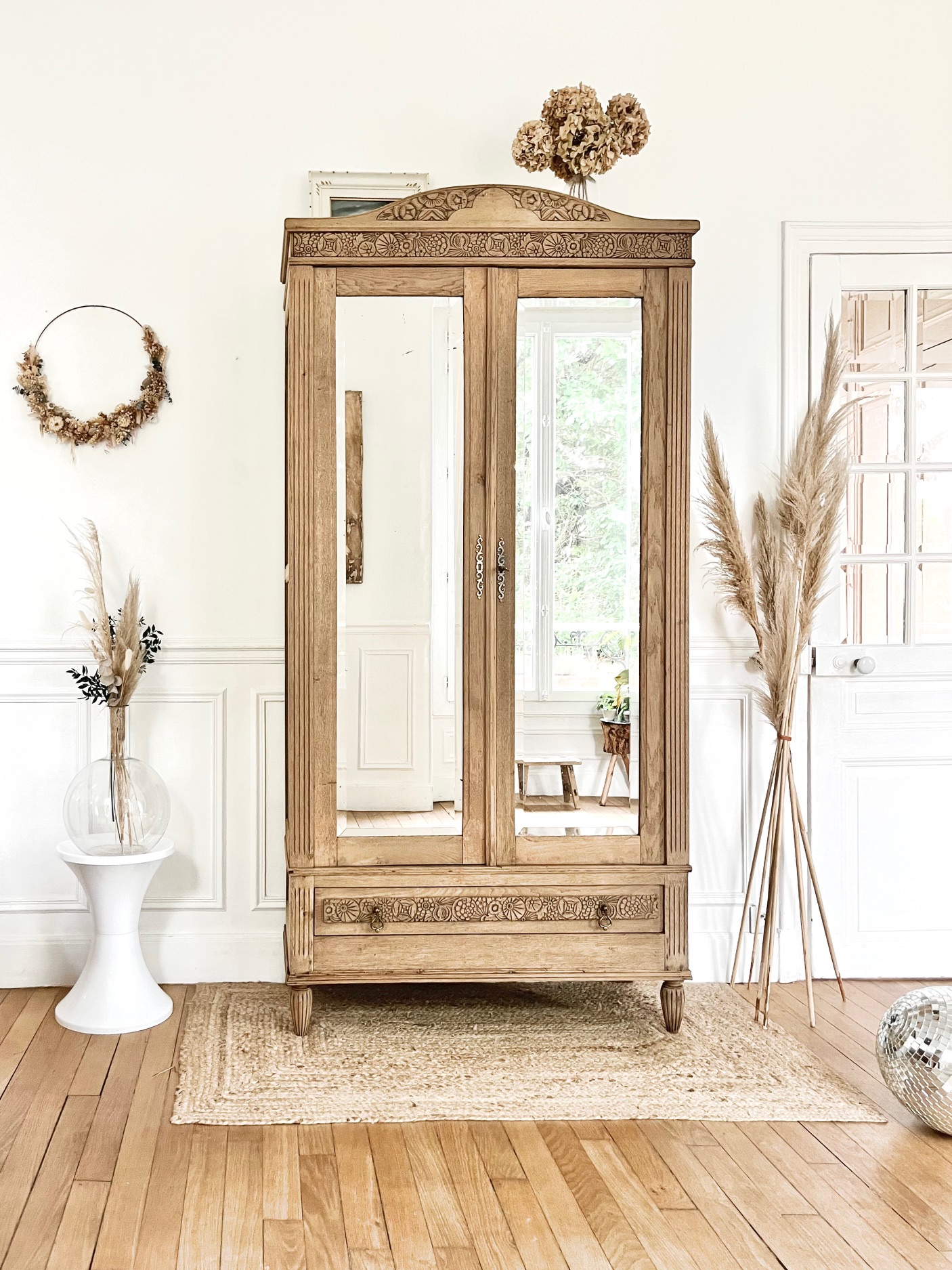 Armoire Art Déco double miroir