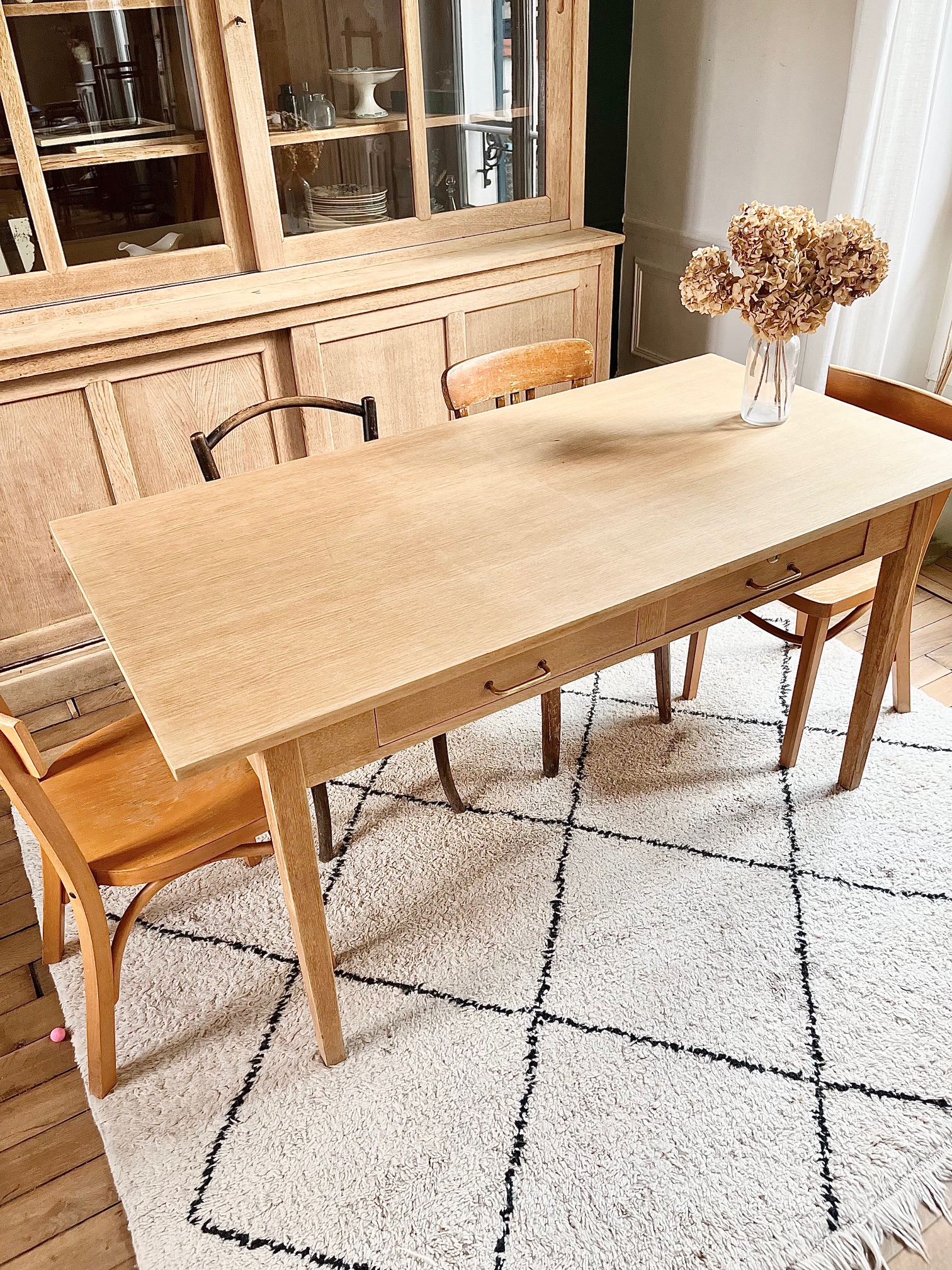 Table en chêne vintage