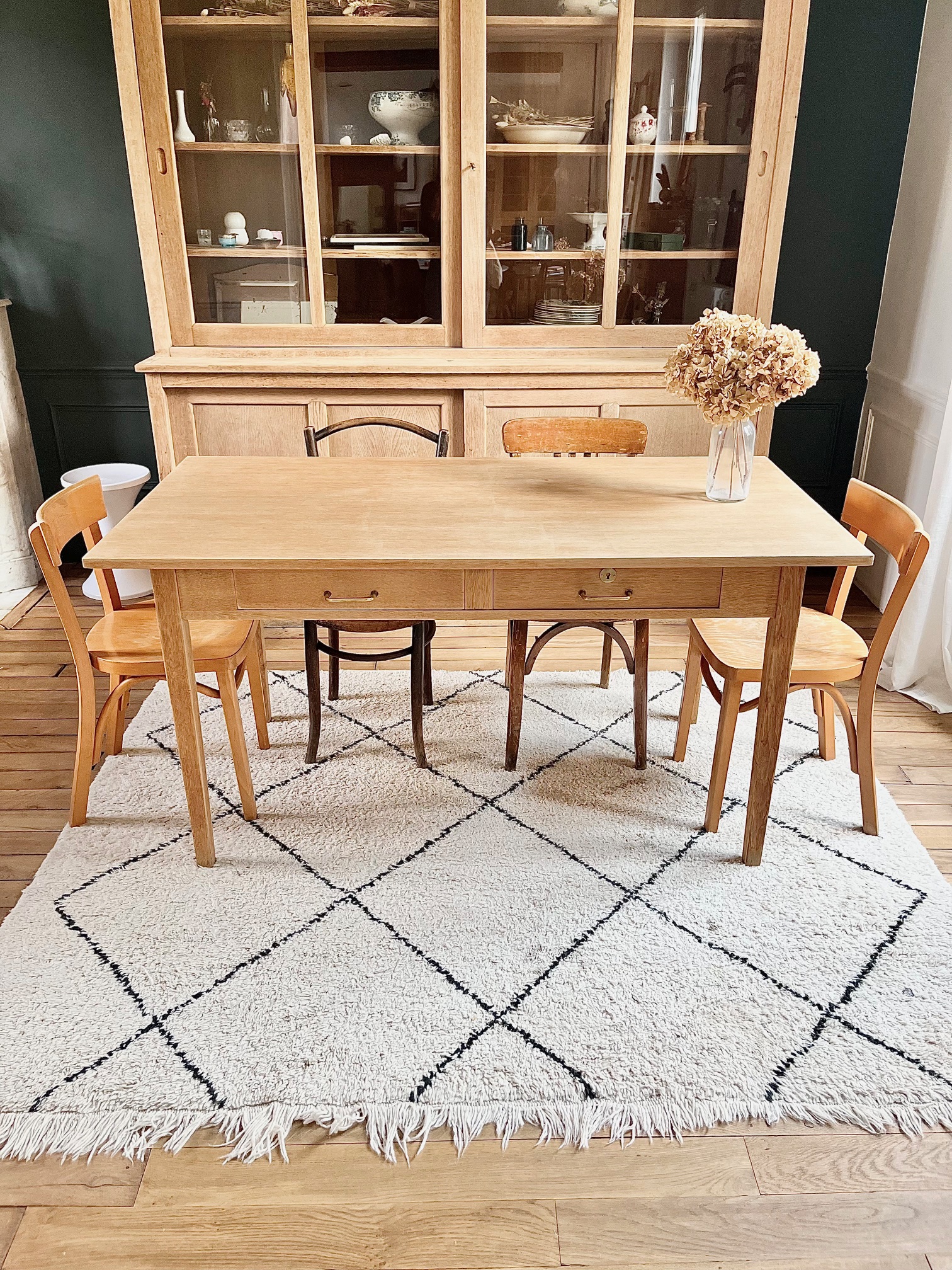 Table en chêne vintage